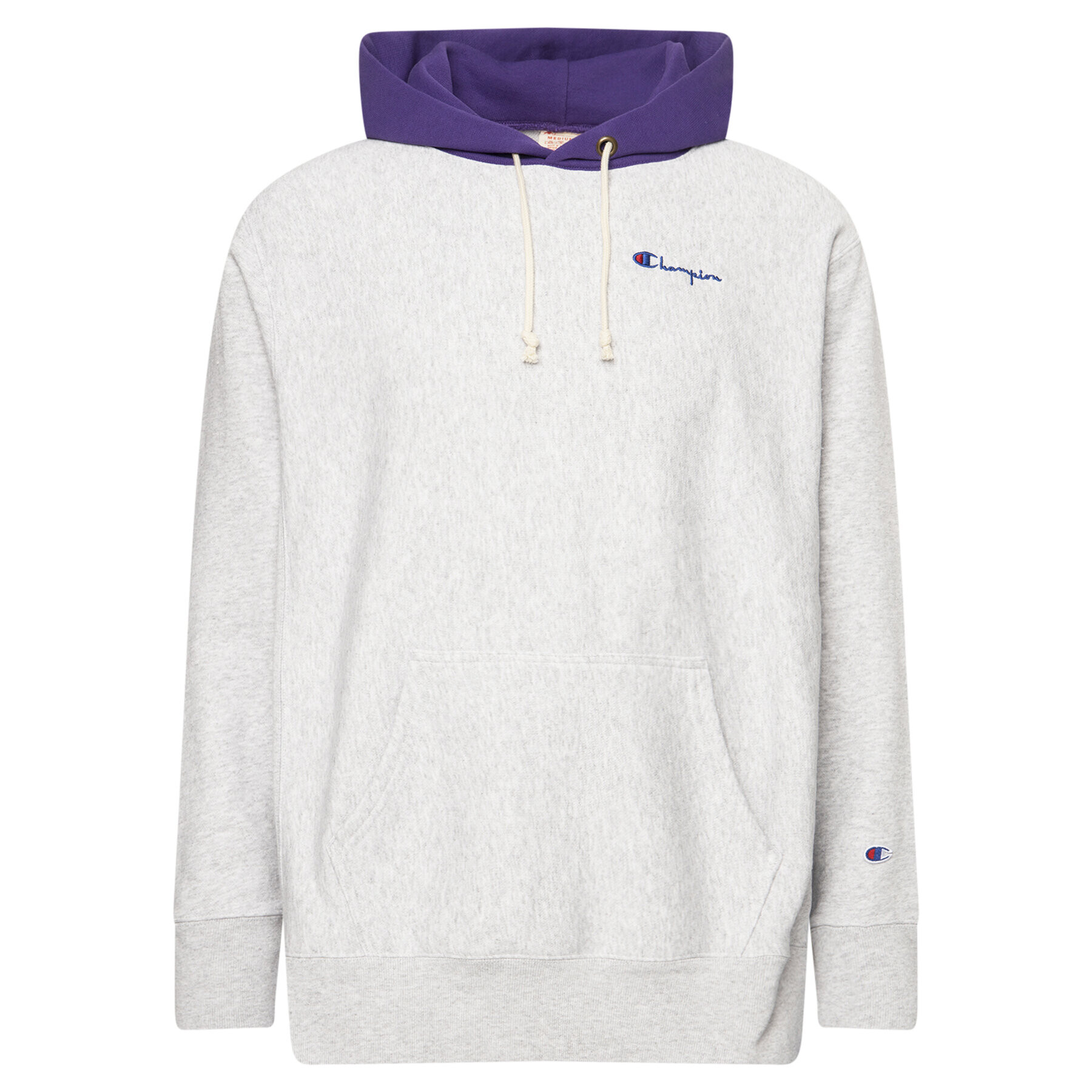 Champion Mikina Contrast Hood Reverse Weave Hoodie 215164 Šedá Regular Fit - Pepit.cz