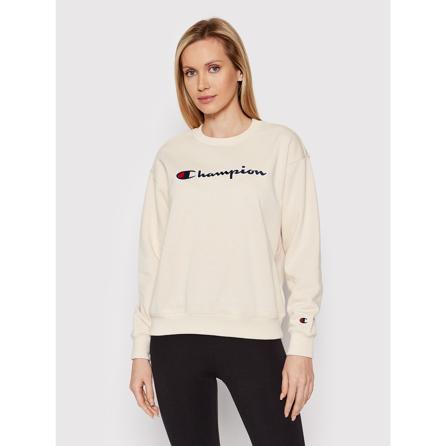 Champion Mikina Crewneck 114922 Béžová Regular Fit - Pepit.cz