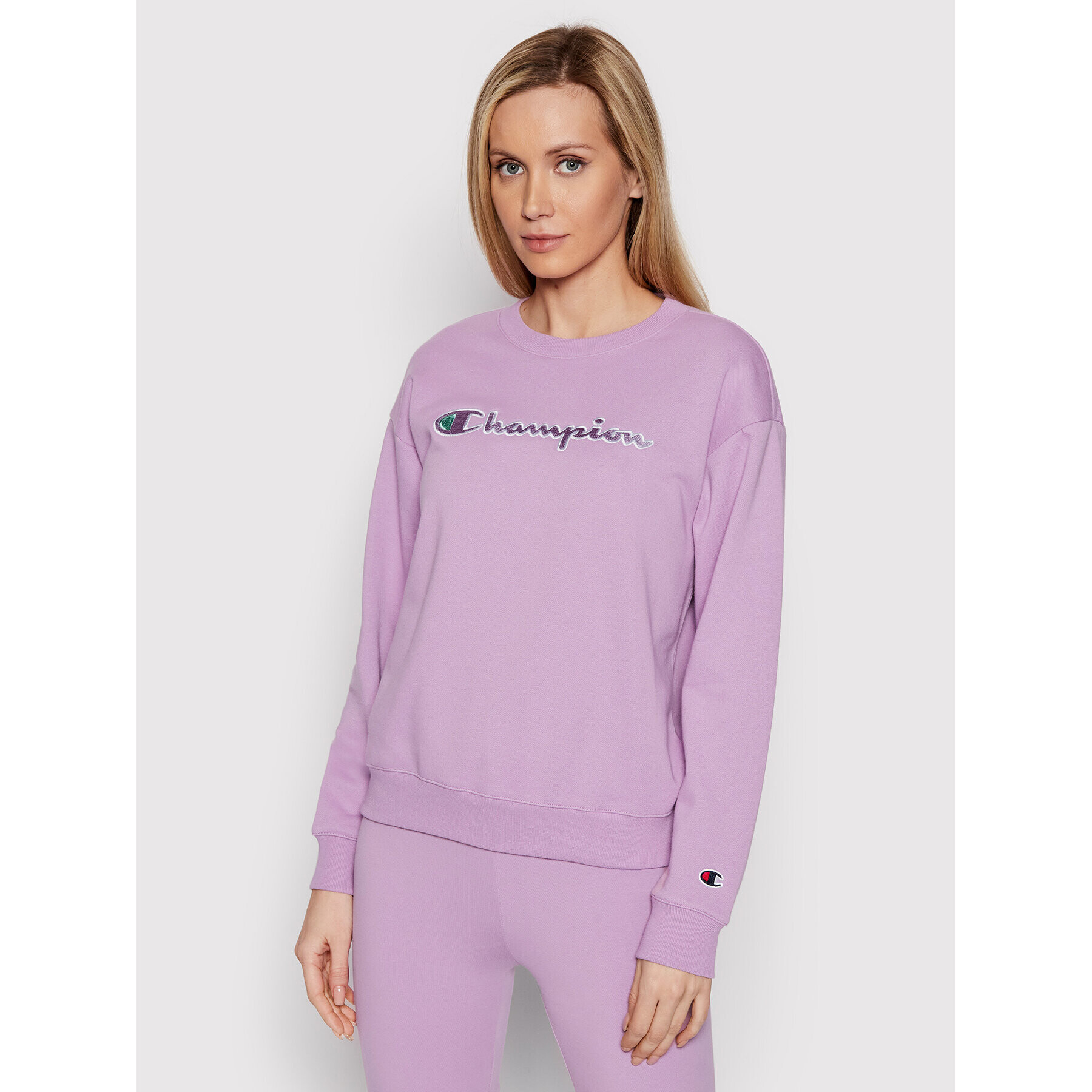 Champion Mikina Crewneck 114922 Fialová Regular Fit - Pepit.cz