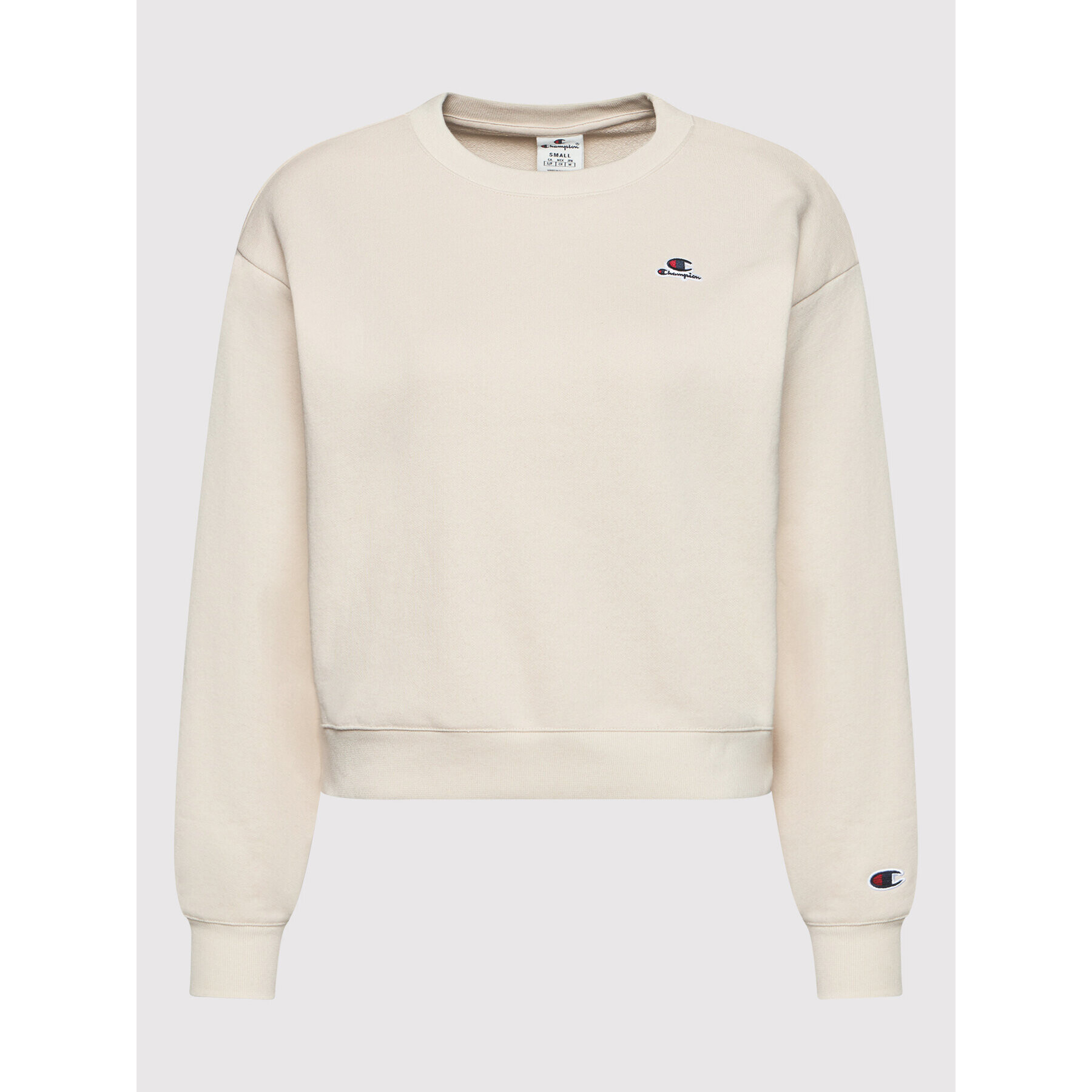 Champion Mikina Crewneck 114923 Béžová Custom Fit - Pepit.cz