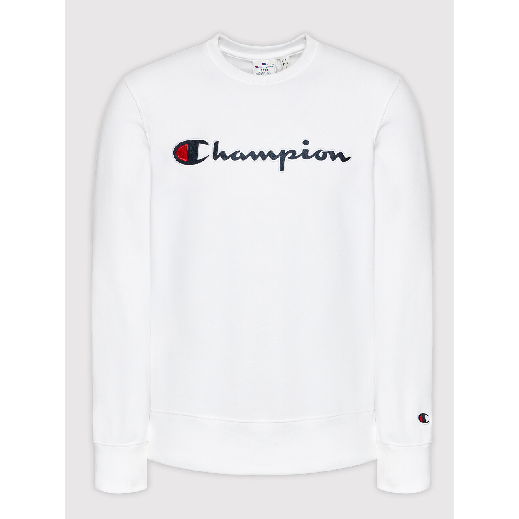 Champion Mikina Crewneck 216471 Bílá Custom Fit - Pepit.cz