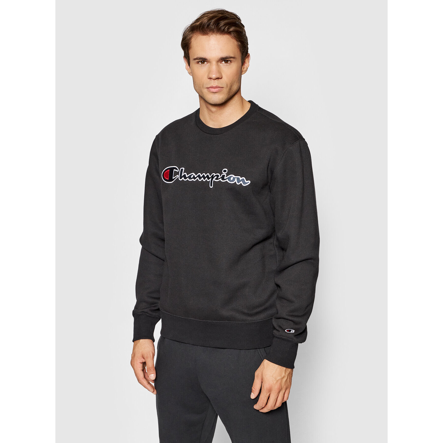 Champion Mikina Crewneck 216471 Černá Custom Fit - Pepit.cz