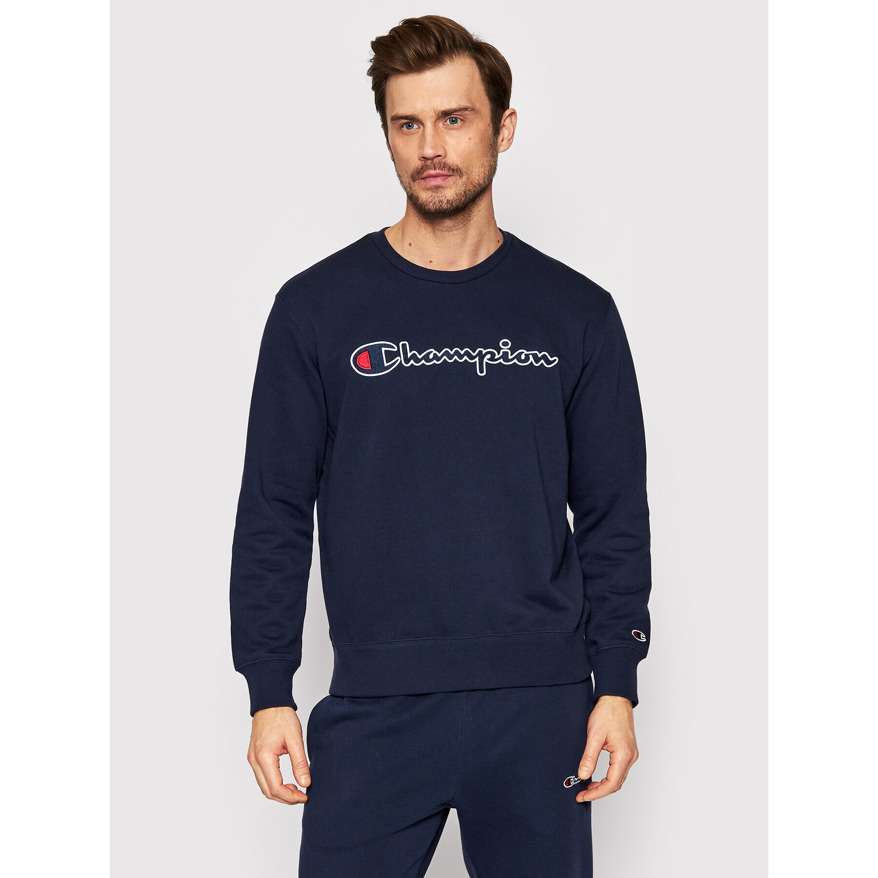 Champion Mikina Crewneck 217061 Tmavomodrá Regular Fit - Pepit.cz