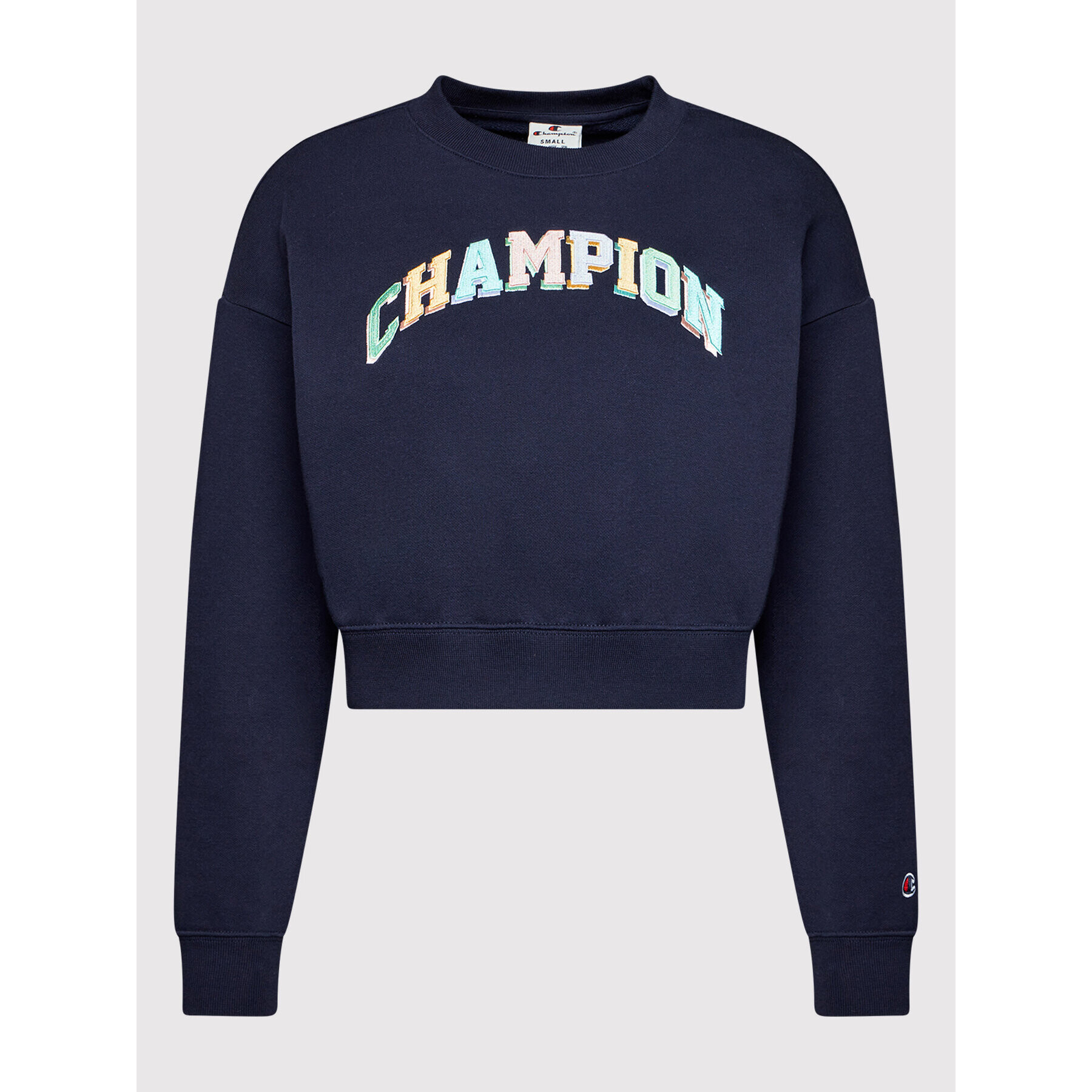 Champion Mikina Cropped College Of Colors 114964 Tmavomodrá Custom Fit - Pepit.cz