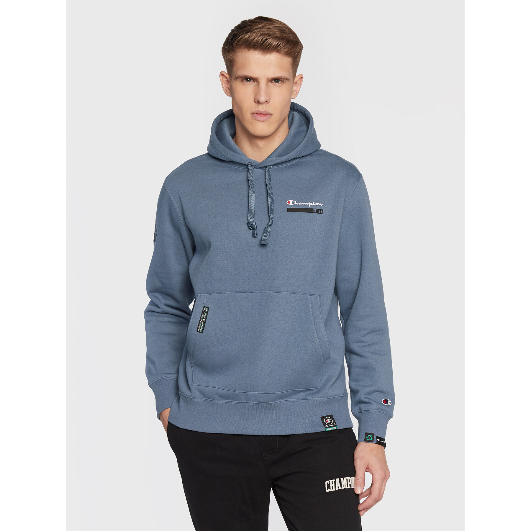 Champion Mikina Heavy Fleece 217873 Modrá Regular Fit - Pepit.cz