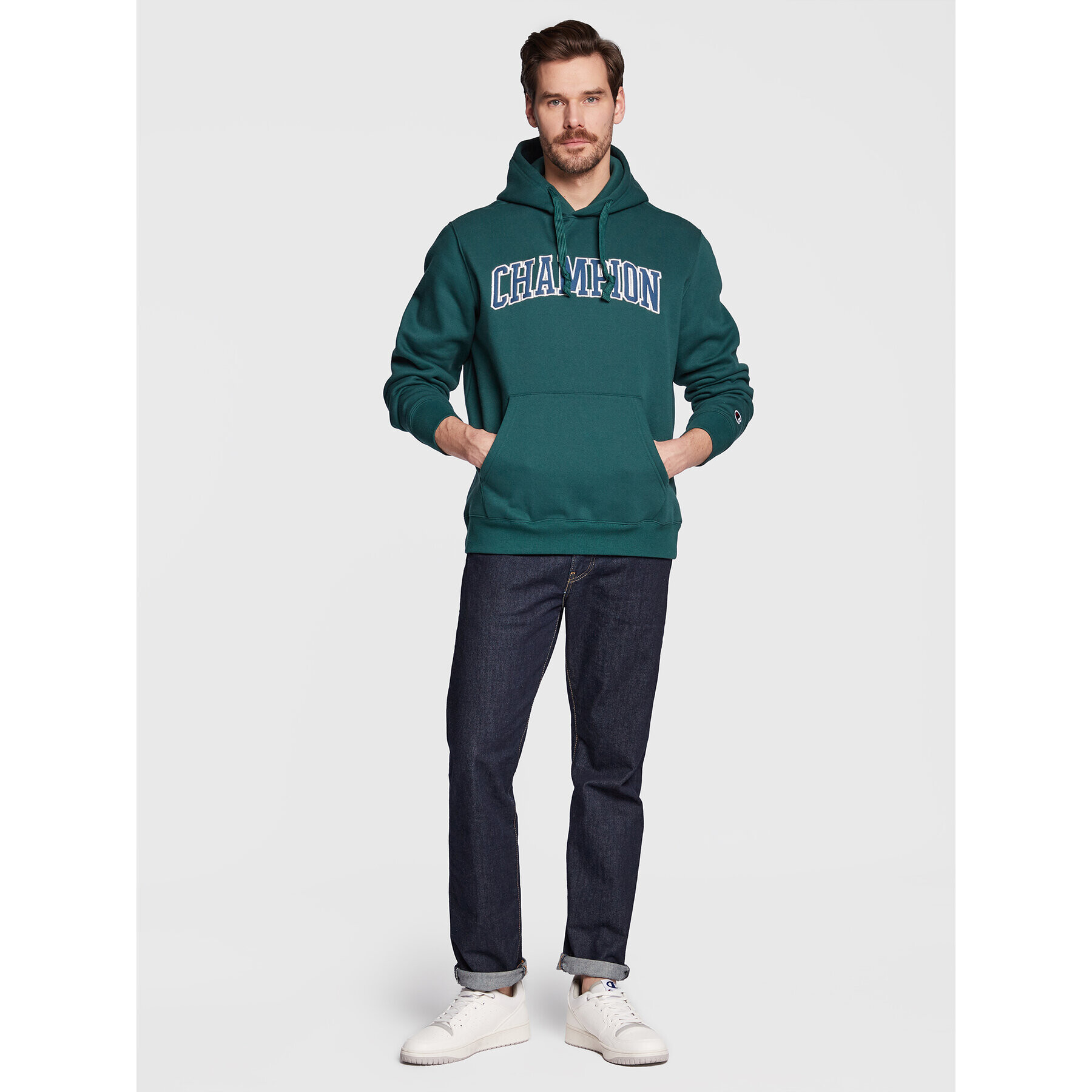 Champion Mikina Heavy Fleece Bookstore 217876 Zelená Regular Fit - Pepit.cz