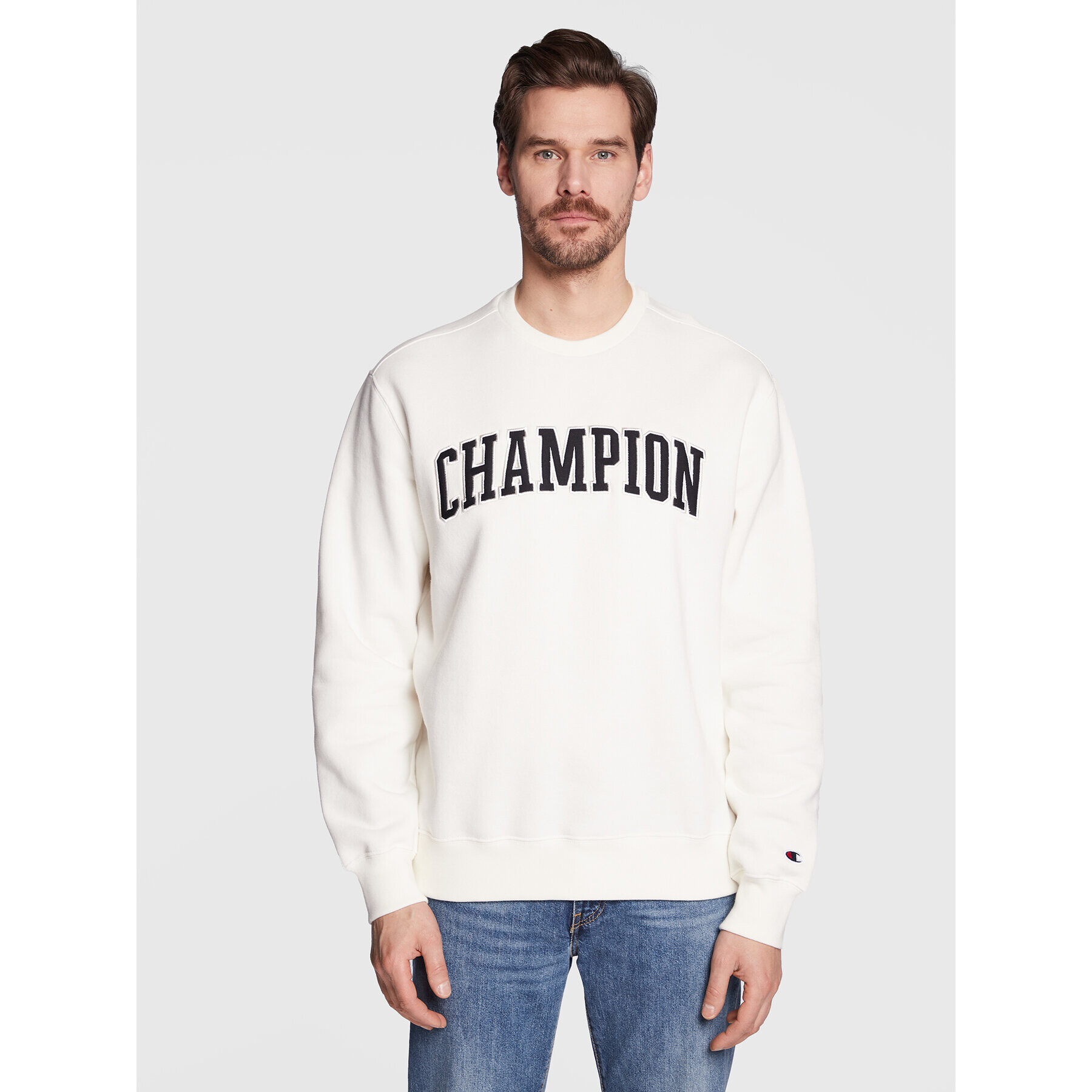 Champion Mikina Heavy Fleece Bookstore Logo 217877 Béžová Regular Fit - Pepit.cz