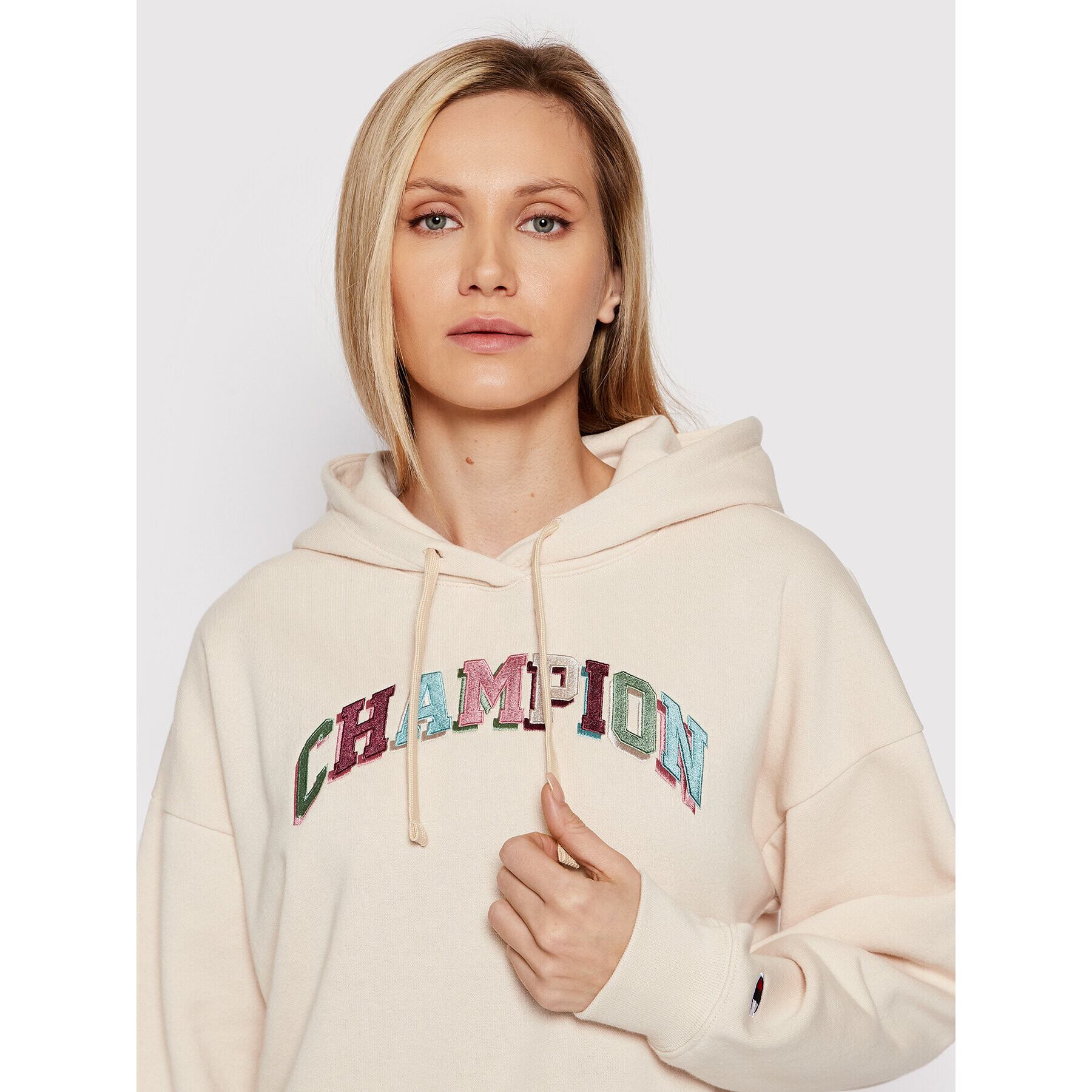 Champion Mikina Hooded 114962 Béžová Custom Fit - Pepit.cz