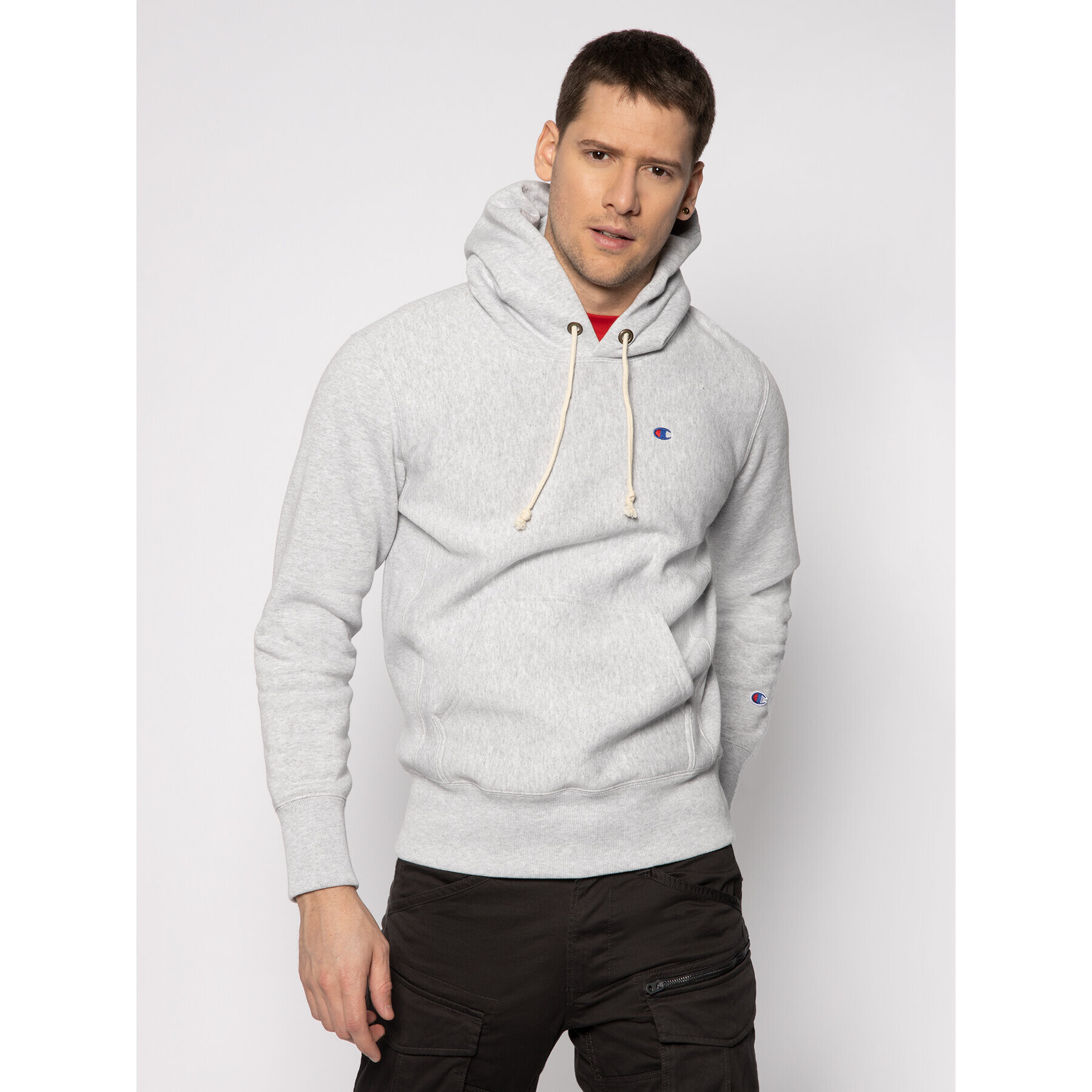 Champion Mikina Hooded 214675 Šedá Custom Fit - Pepit.cz