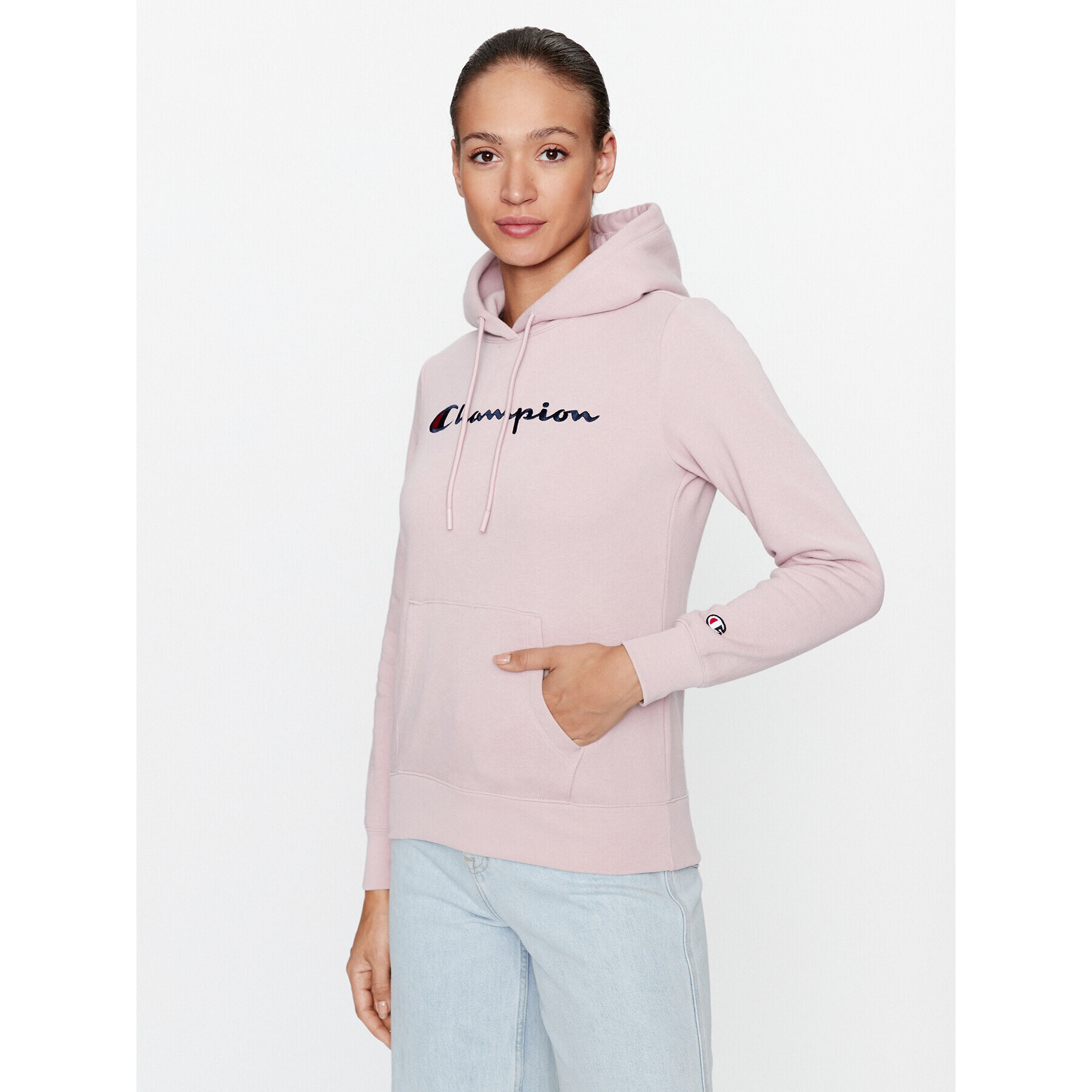 Champion Mikina Hooded Sweatshirt 116579 Růžová Regular Fit - Pepit.cz