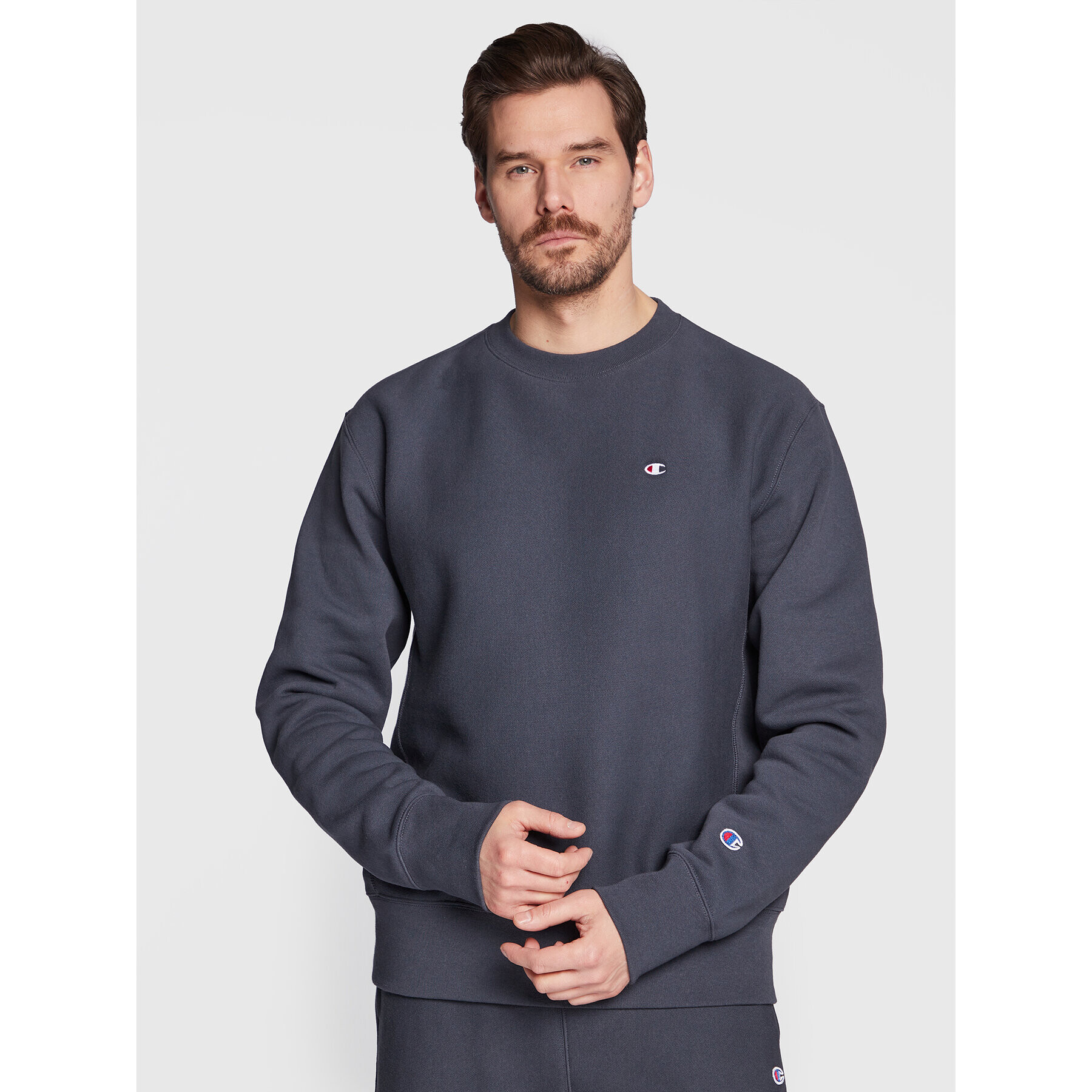 Champion Mikina Logo 217977 Šedá Regular Fit - Pepit.cz