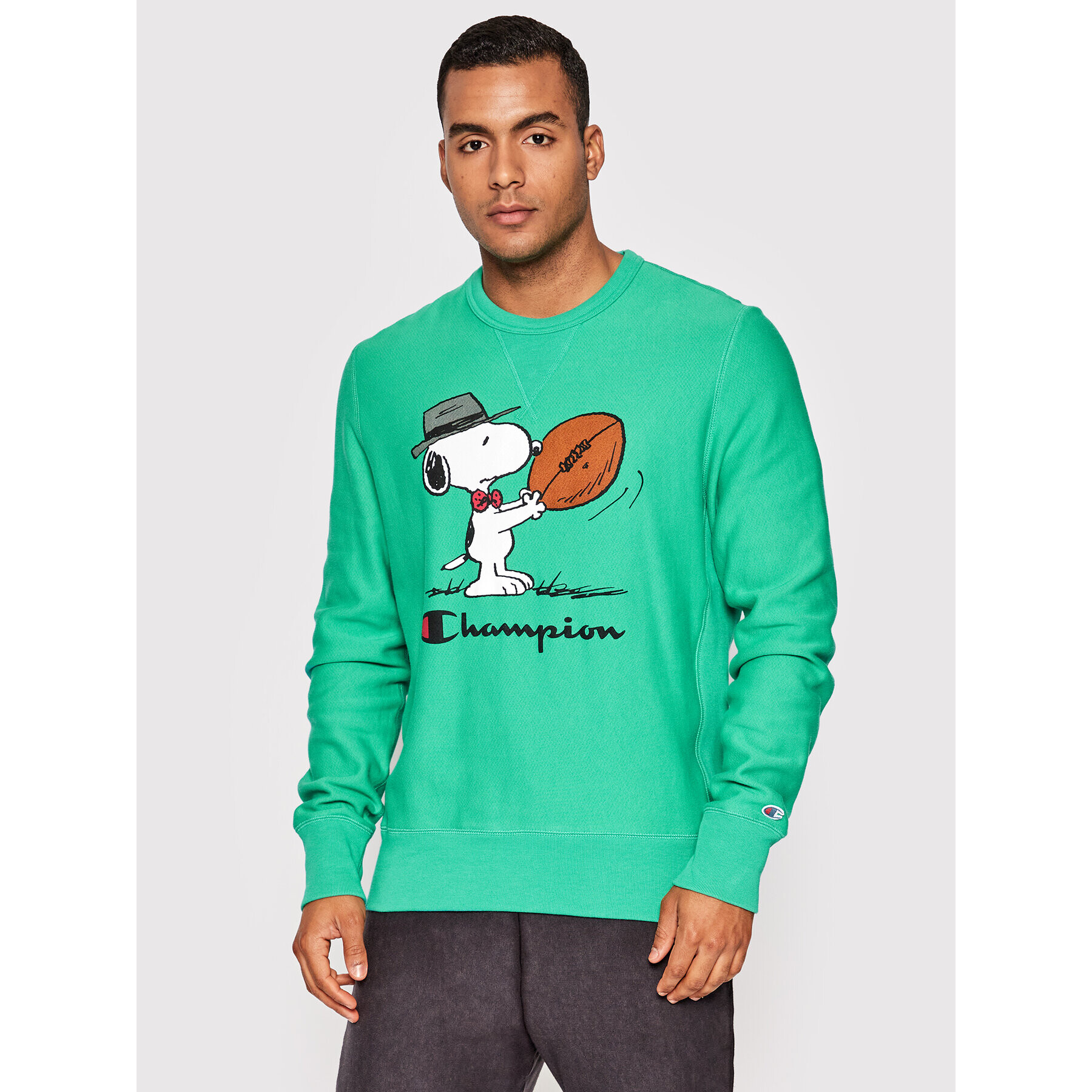 Champion Mikina Peanuts™ Graphic 217798 Zelená Custom Fit - Pepit.cz