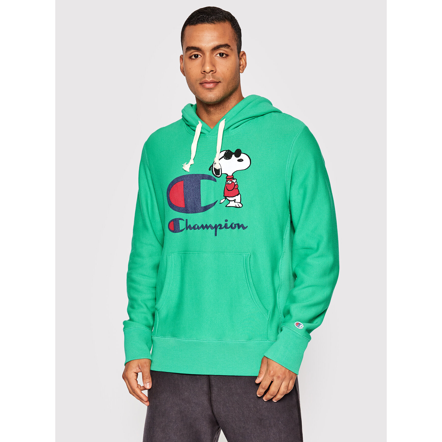 Champion Mikina Peanuts™ Graphic 217799 Zelená Custom Fit - Pepit.cz