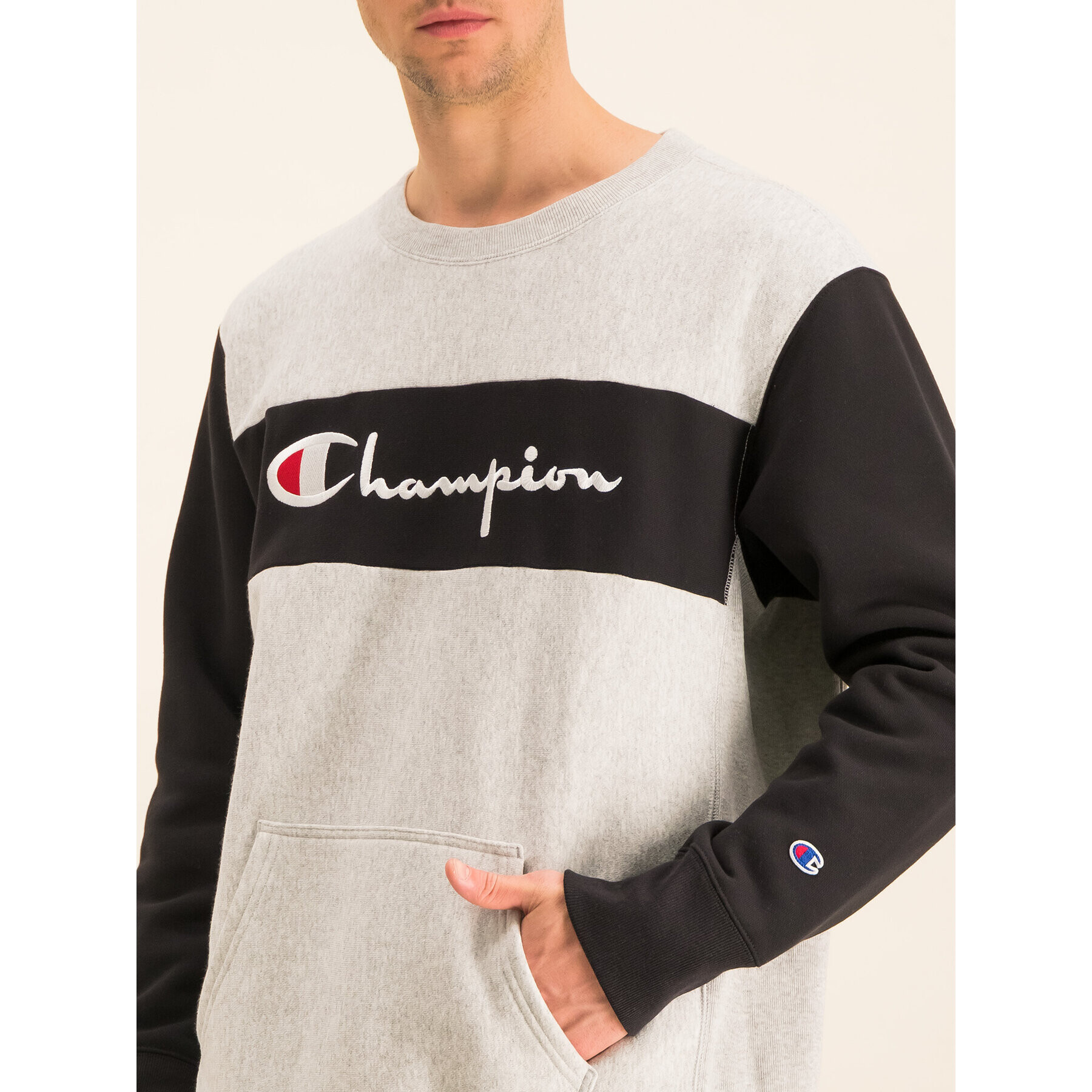 Champion Mikina Reverse Weave 214049 Šedá Oversize - Pepit.cz