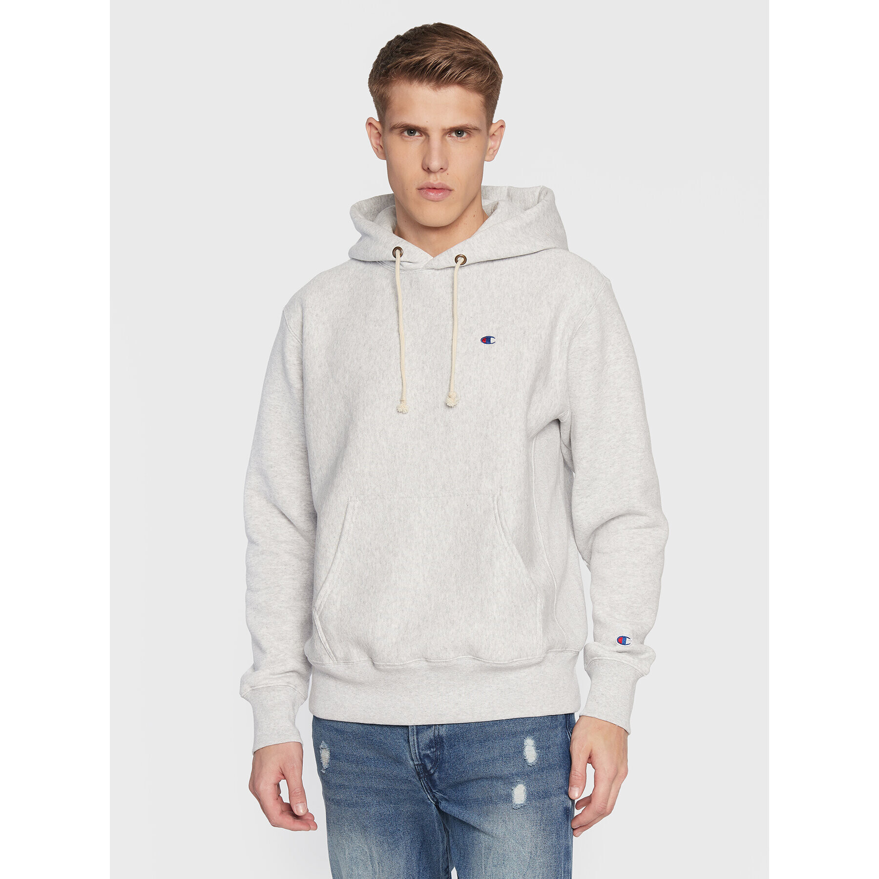 Champion Mikina Reverse Weave 217976 Šedá Regular Fit - Pepit.cz