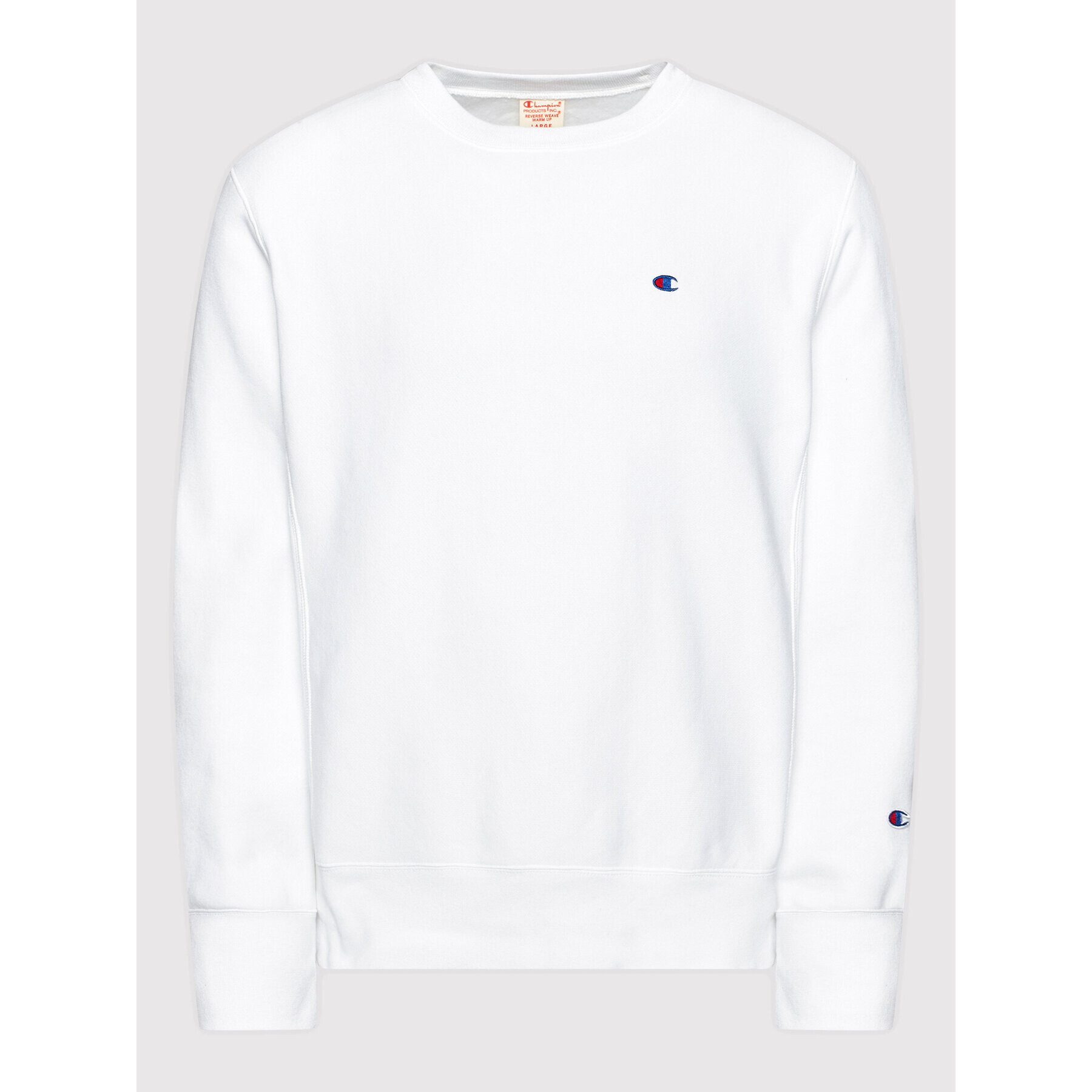 Champion Mikina Reverse Weave C Logo 216495 Bílá Regular Fit - Pepit.cz