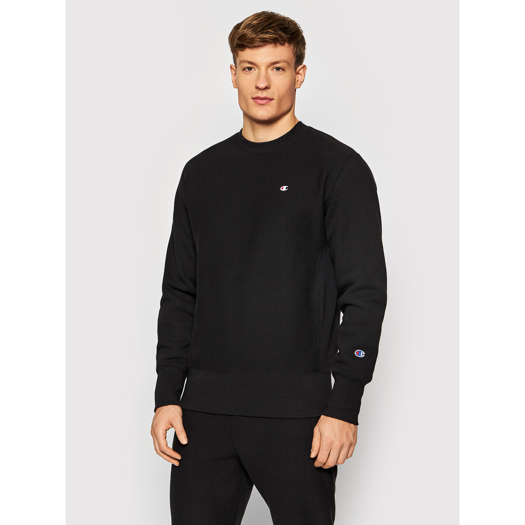 Champion Mikina Reverse Weave C Logo 216495 Černá Regular Fit - Pepit.cz