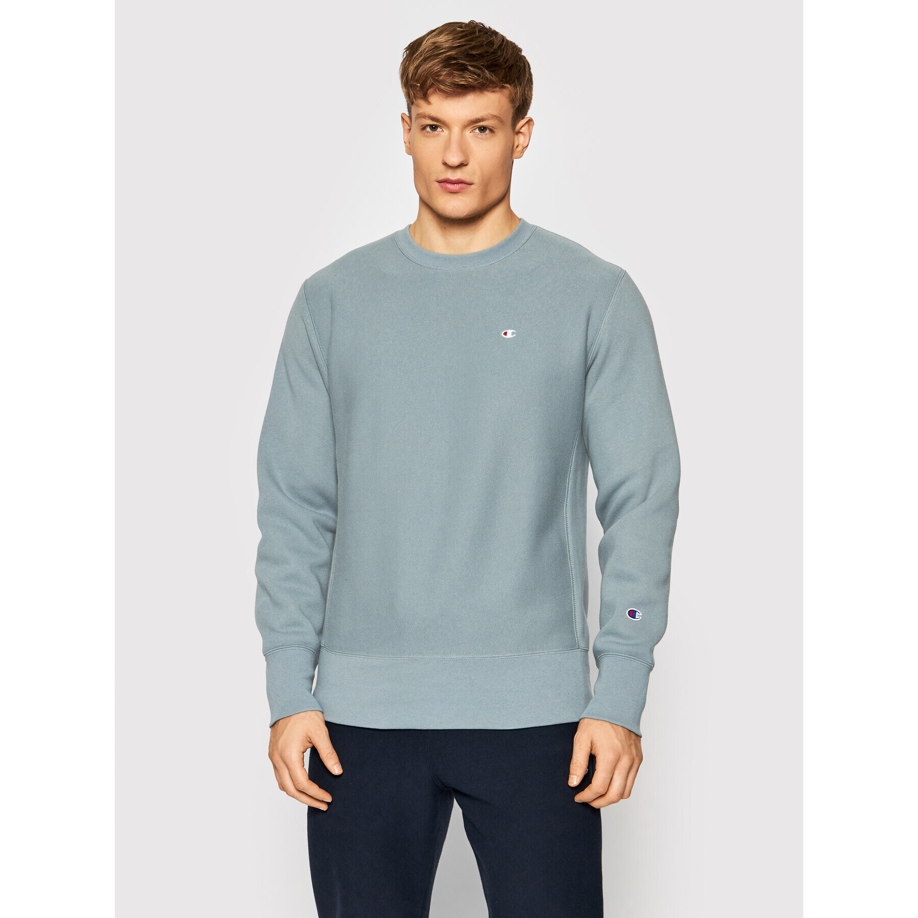 Champion Mikina Reverse Weave C Logo 216495 Zelená Regular Fit - Pepit.cz