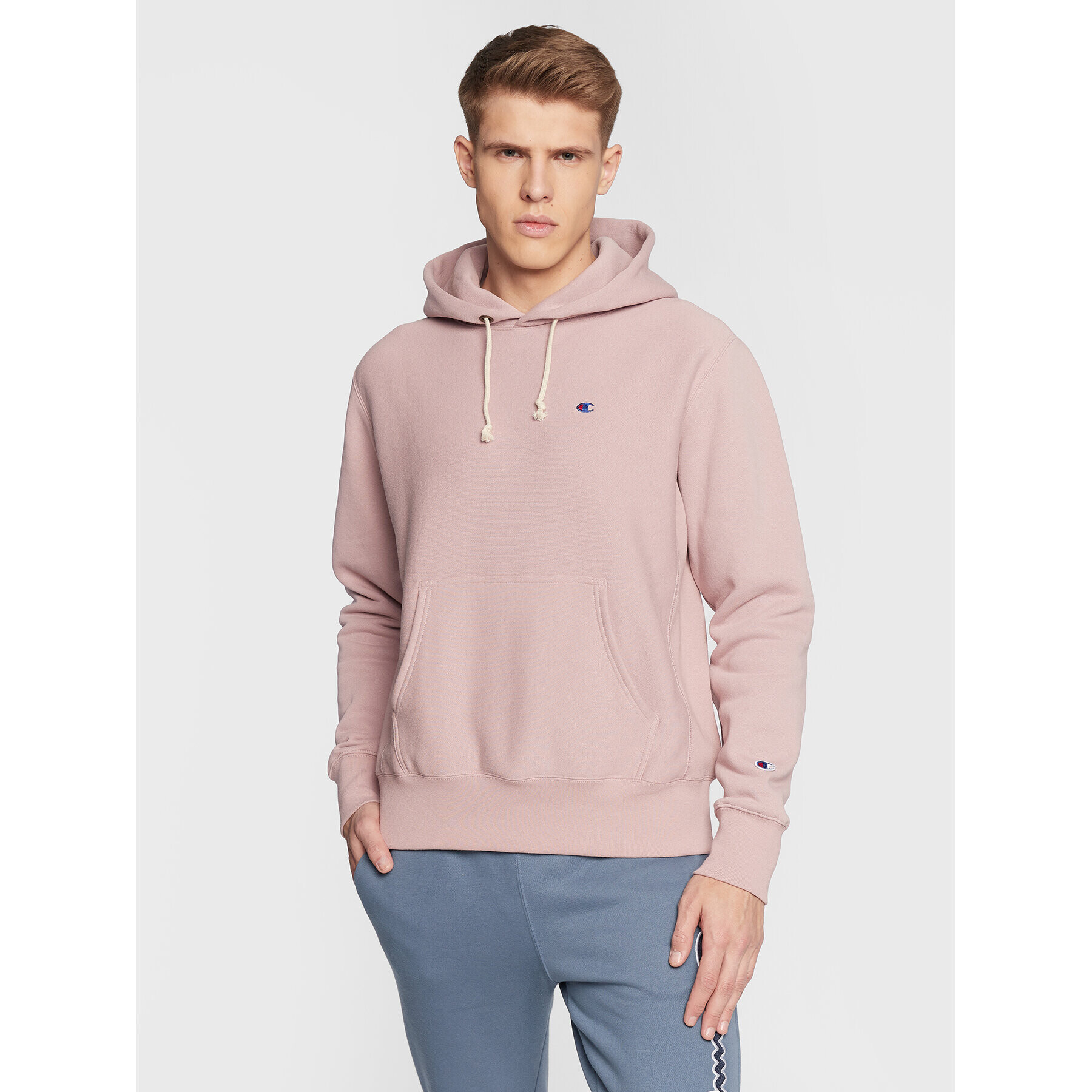 Champion Mikina Reverse Weave Fleece 217976 Růžová Regular Fit - Pepit.cz