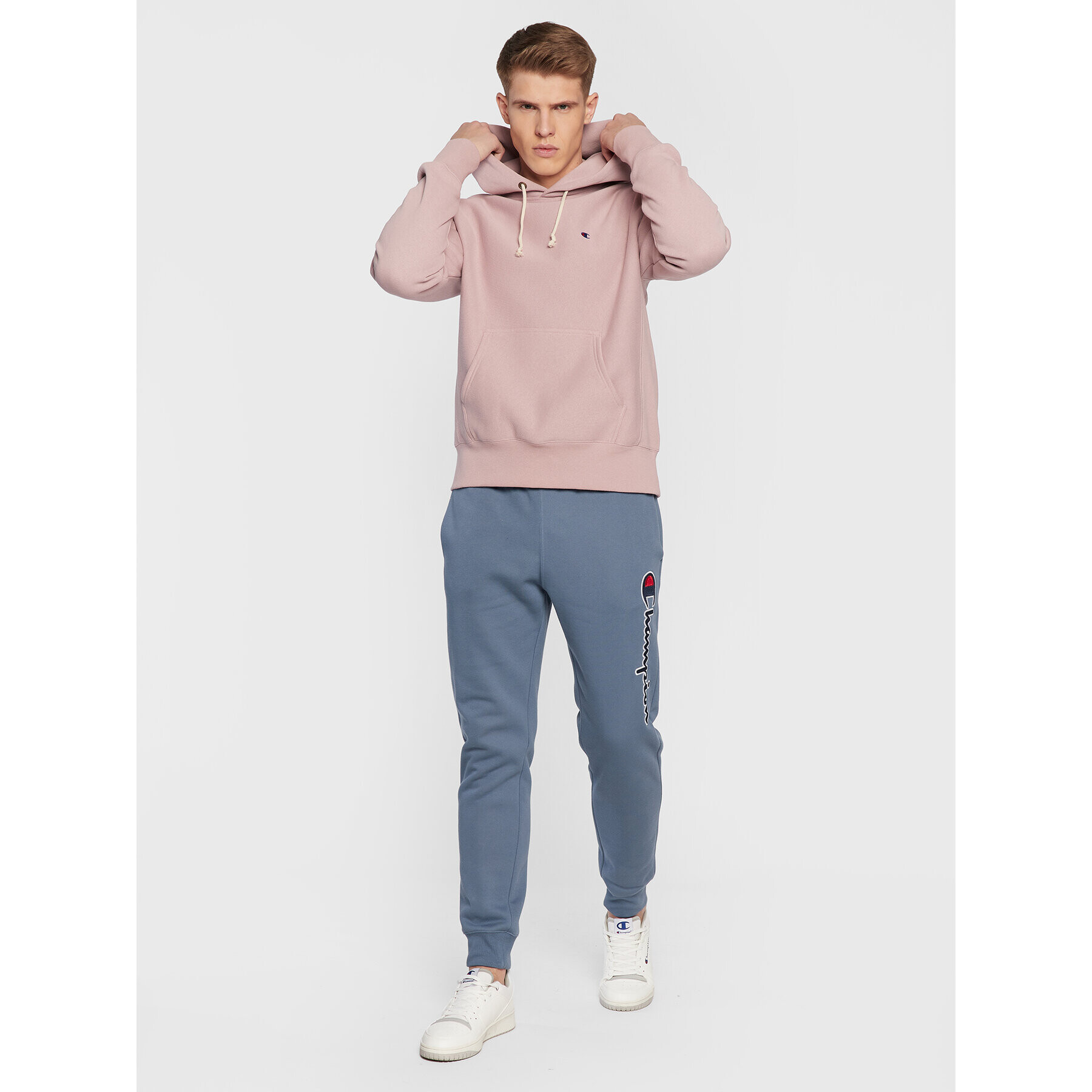 Champion Mikina Reverse Weave Fleece 217976 Růžová Regular Fit - Pepit.cz