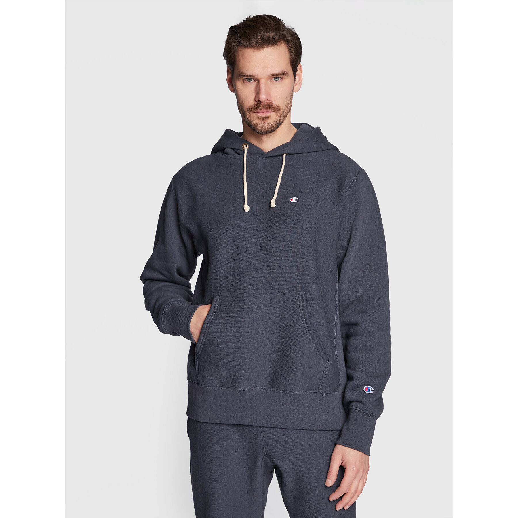 Champion Mikina Reverse Weave Fleece 217976 Šedá Regular Fit - Pepit.cz