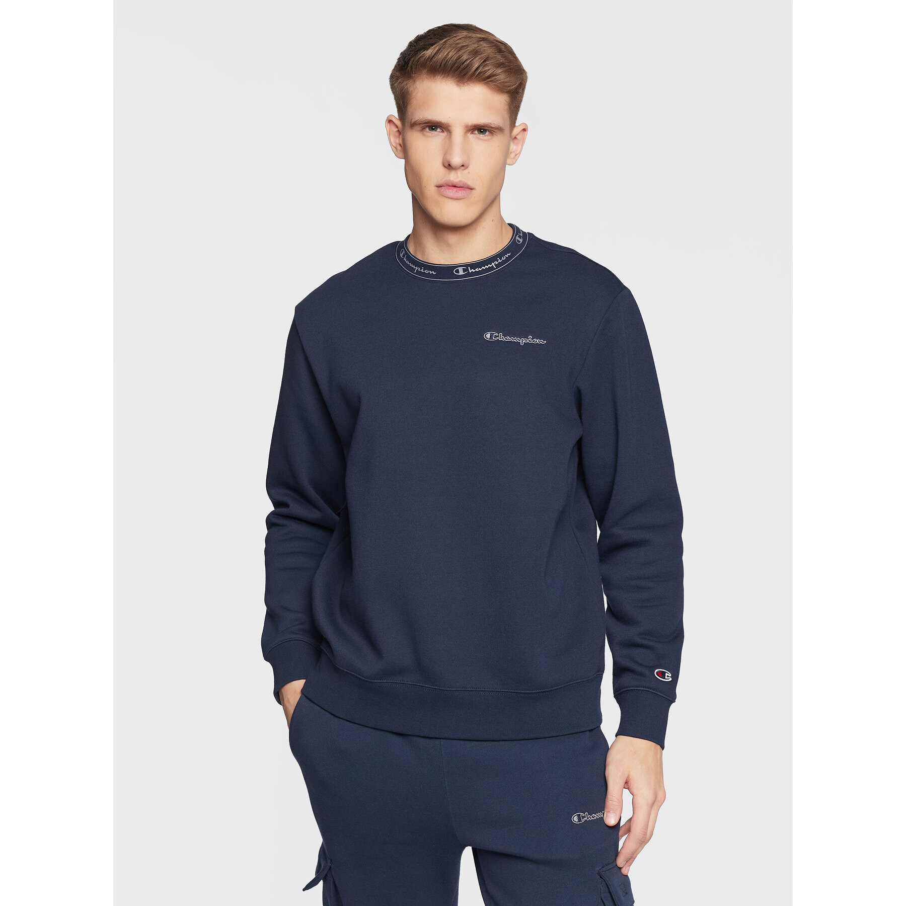 Champion Mikina Rib 217870 Tmavomodrá Regular Fit - Pepit.cz