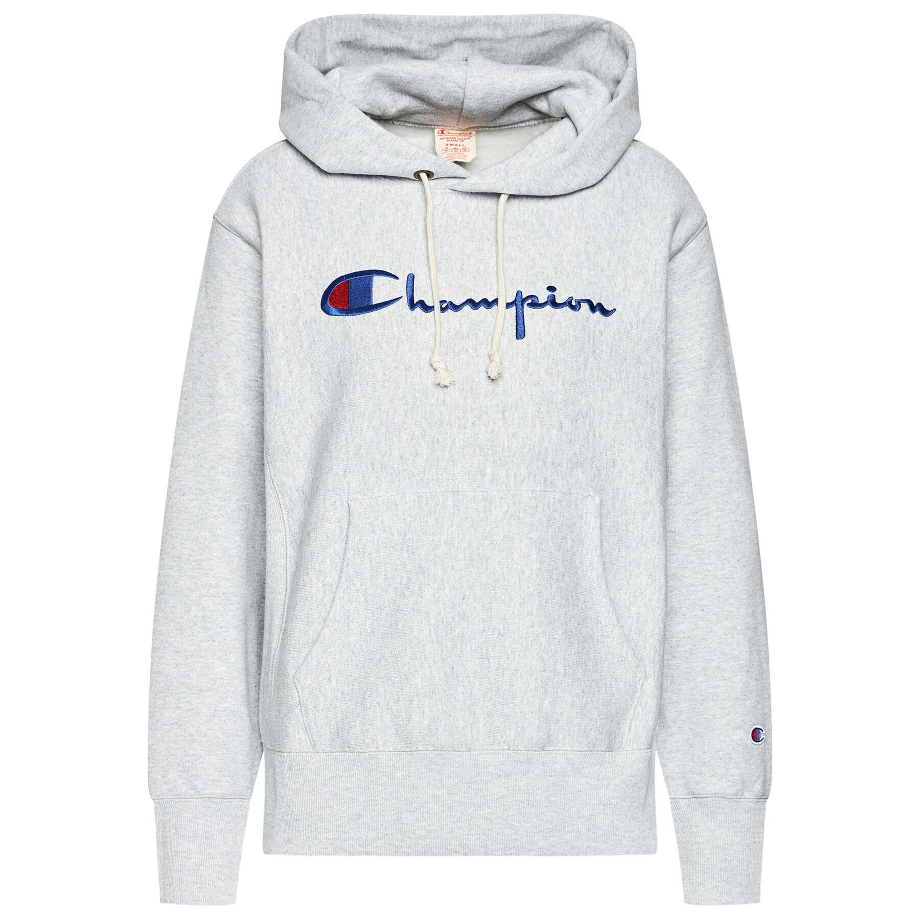 Champion Mikina Script Logo 113794 Šedá Regular Fit - Pepit.cz