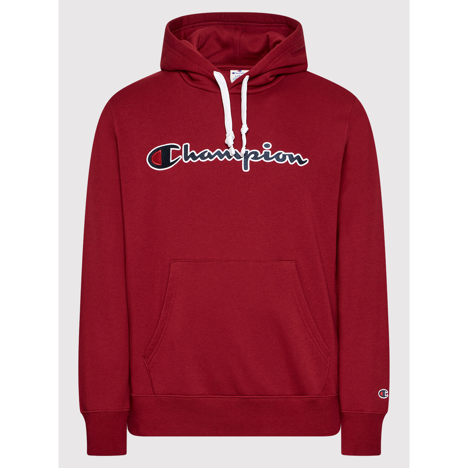 Champion Mikina Script Logo 216470 Bordó Regular Fit - Pepit.cz