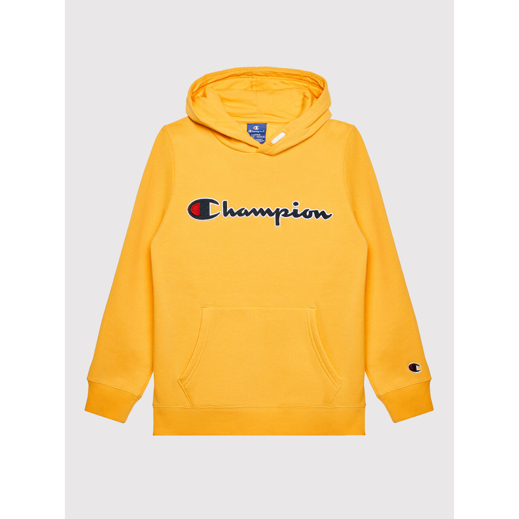 Champion Mikina Script Logo 305765 Žlutá Regular Fit - Pepit.cz