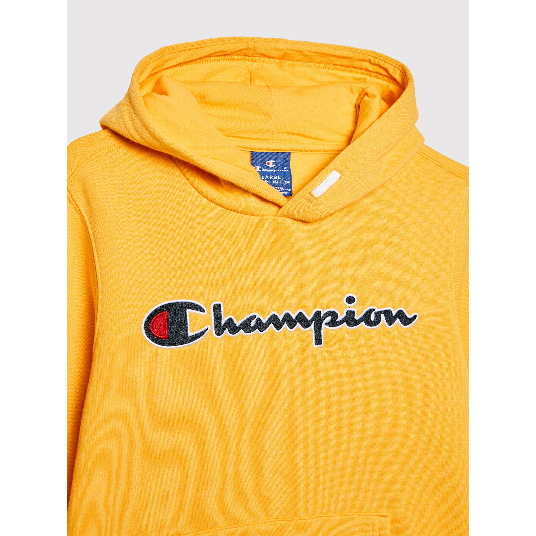 Champion Mikina Script Logo 305765 Žlutá Regular Fit - Pepit.cz