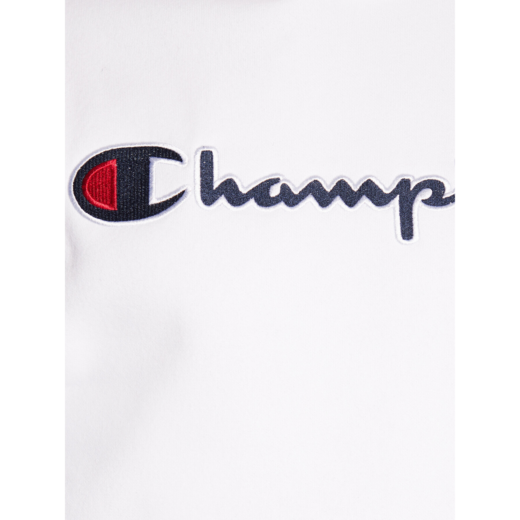 Champion Mikina Script Logo Embroidery 217858 Bílá Regular Fit - Pepit.cz