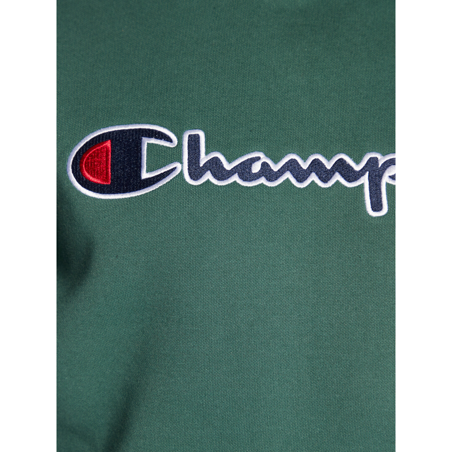 Champion Mikina Script Logo Embroidery 217858 Zelená Regular Fit - Pepit.cz