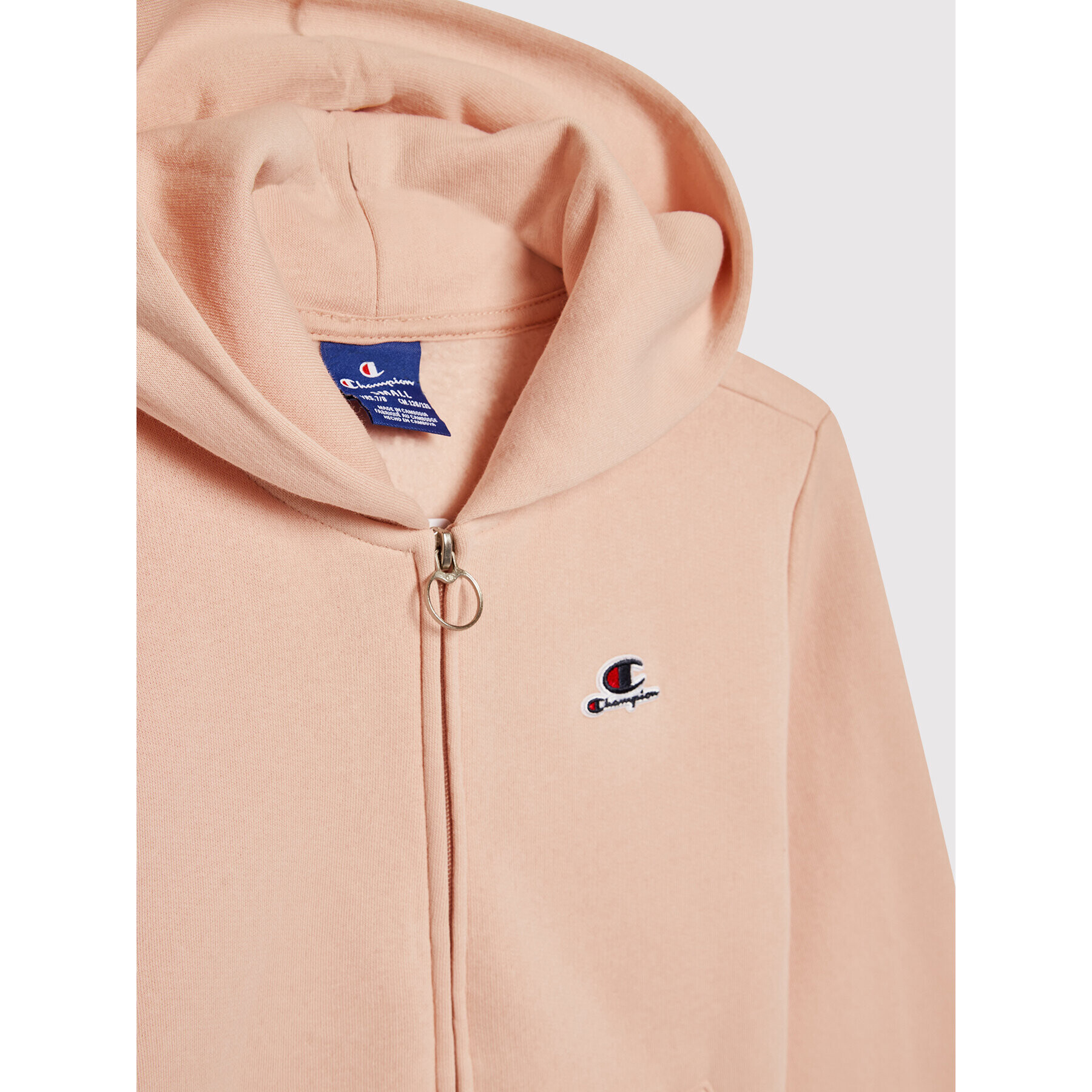 Champion Mikina Script Logo Hood 404227 Růžová Custom Fit - Pepit.cz