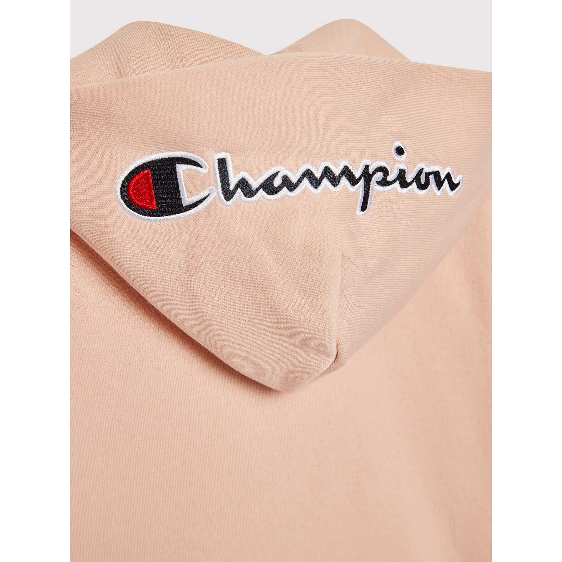 Champion Mikina Script Logo Hood 404227 Růžová Custom Fit - Pepit.cz