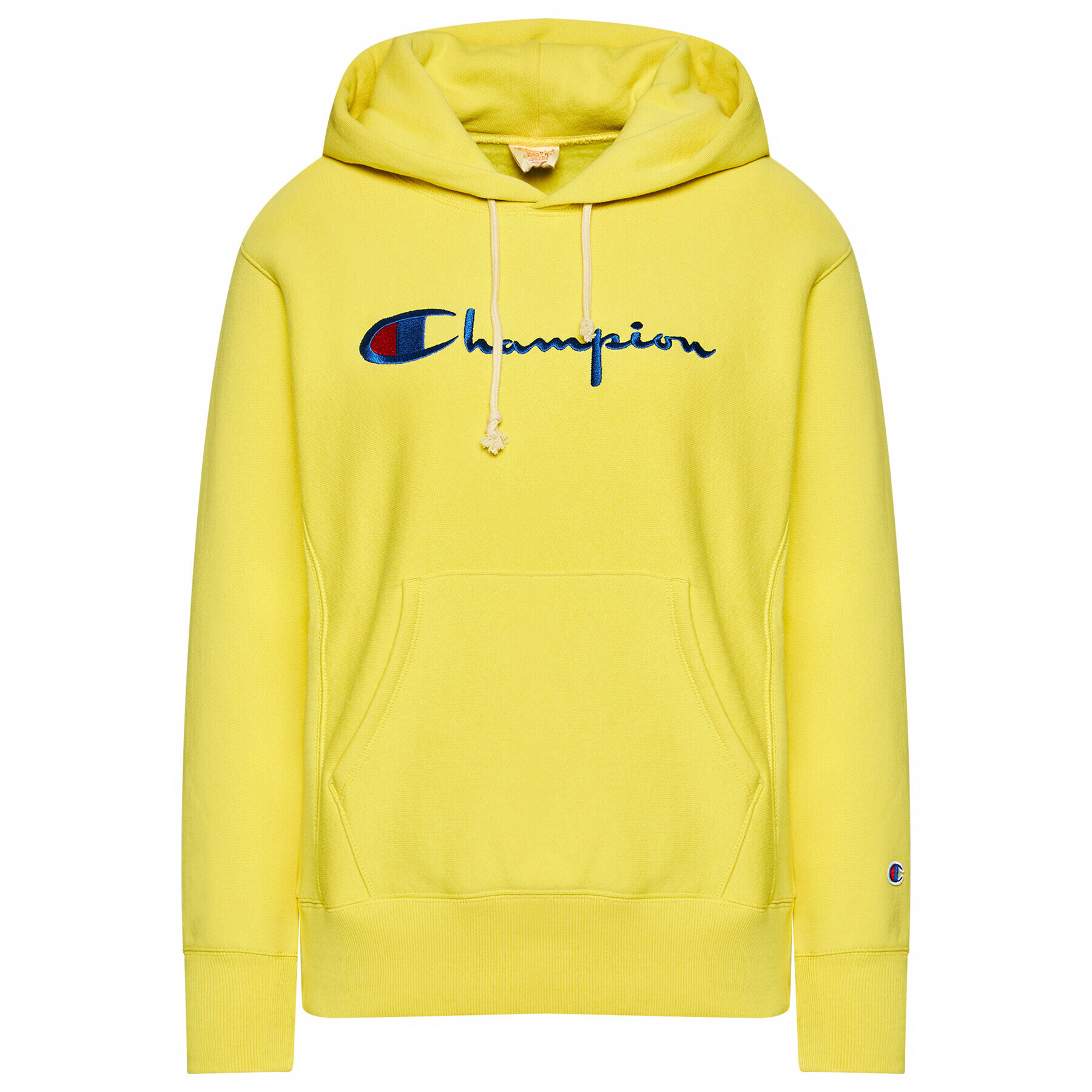 Champion Mikina Script Logo Reverse Weave 113149 Žlutá Regular Fit - Pepit.cz