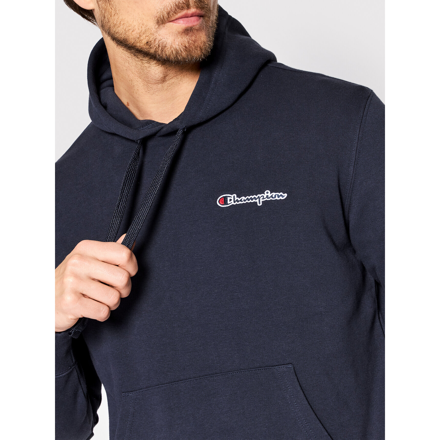 Champion Mikina Small Script Logo Heavy 217064 Tmavomodrá Regular Fit - Pepit.cz