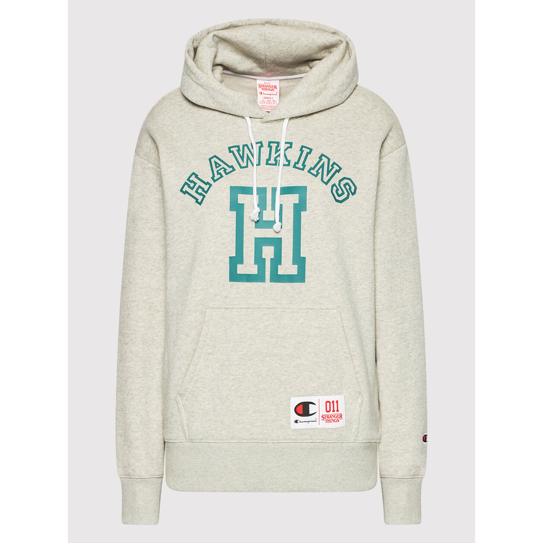 Champion Mikina Unisex STRANGER THINGS Hawkins 217751 Šedá Regular Fit - Pepit.cz