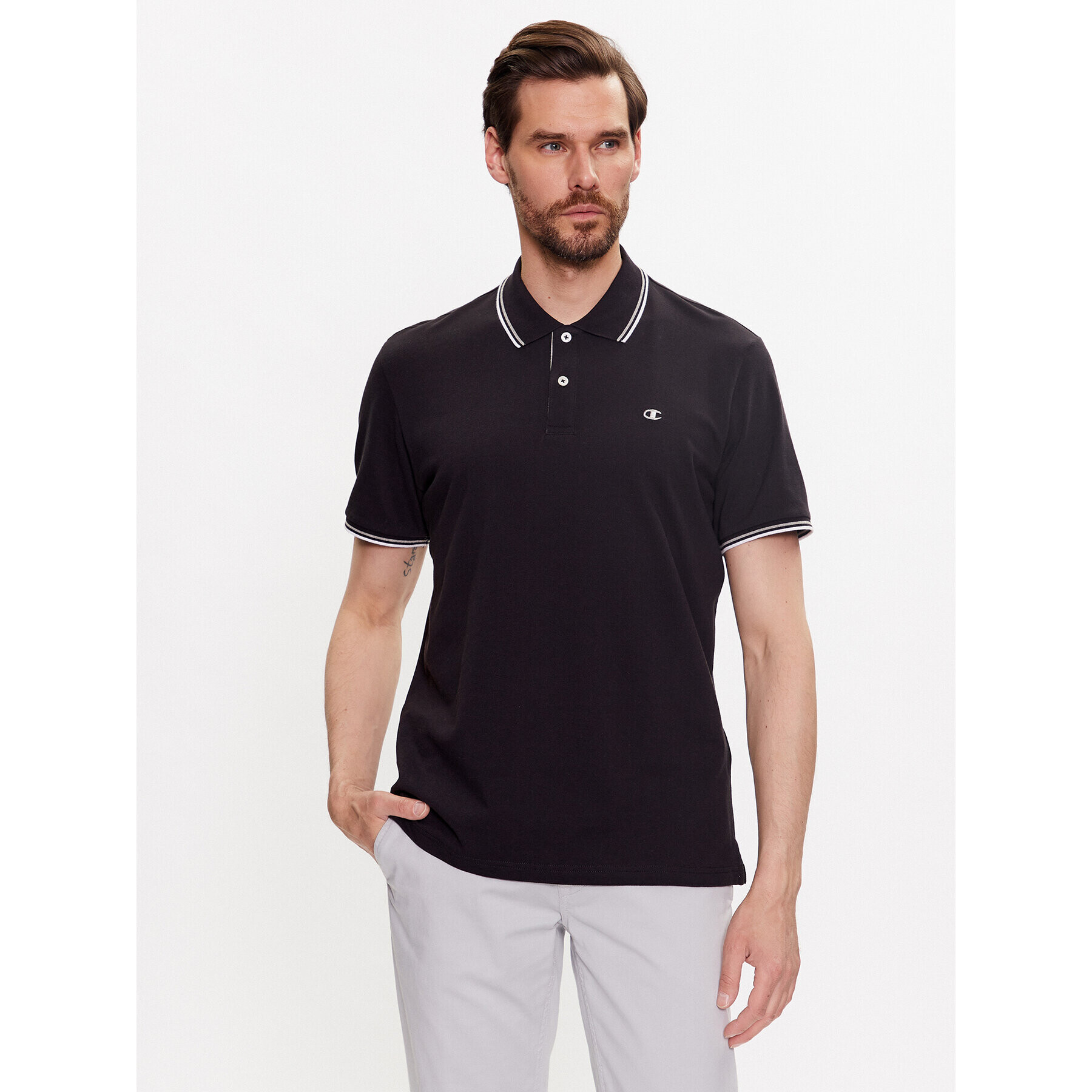 Champion Polokošile 218755 Černá Regular Fit - Pepit.cz