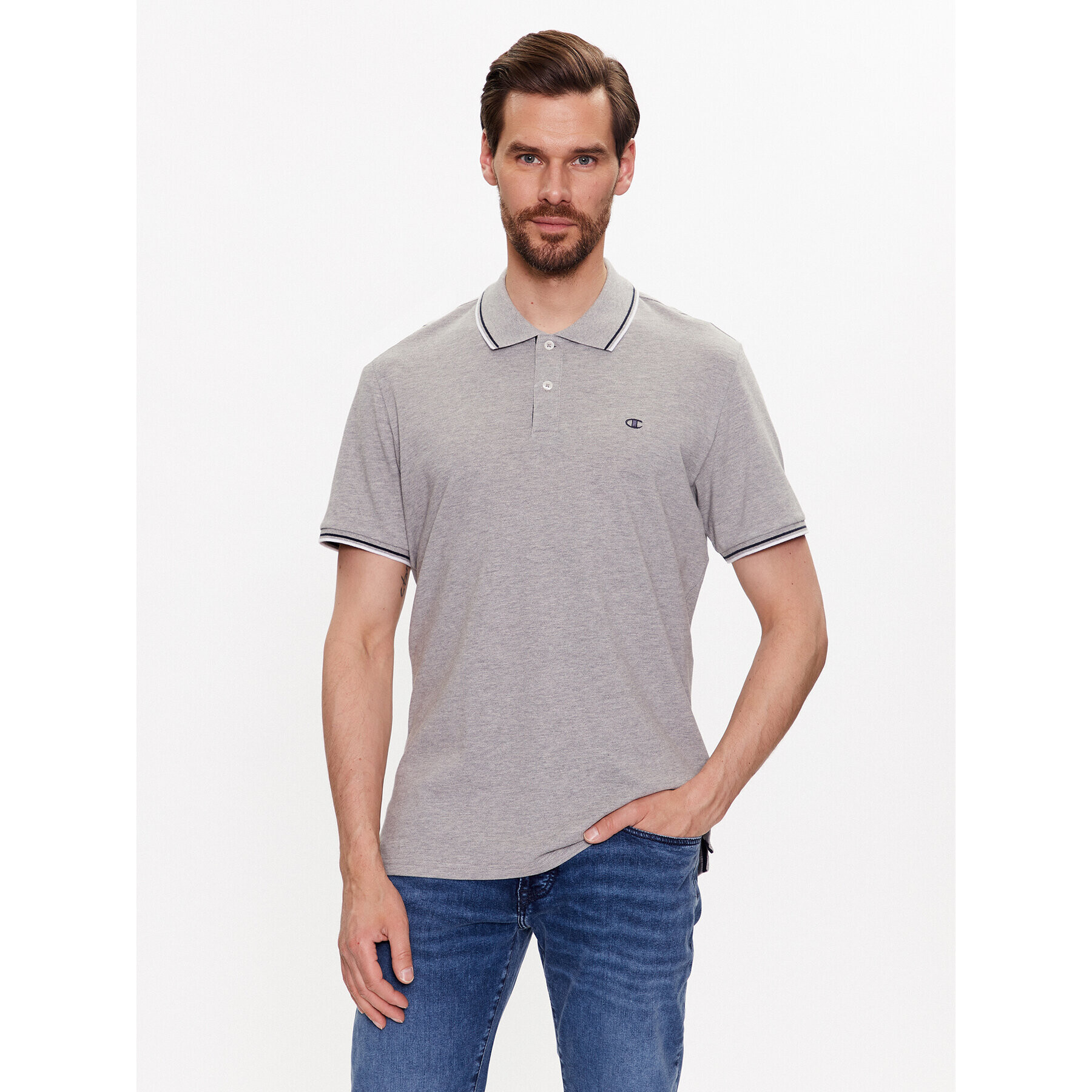 Champion Polokošile 218755 Šedá Regular Fit - Pepit.cz