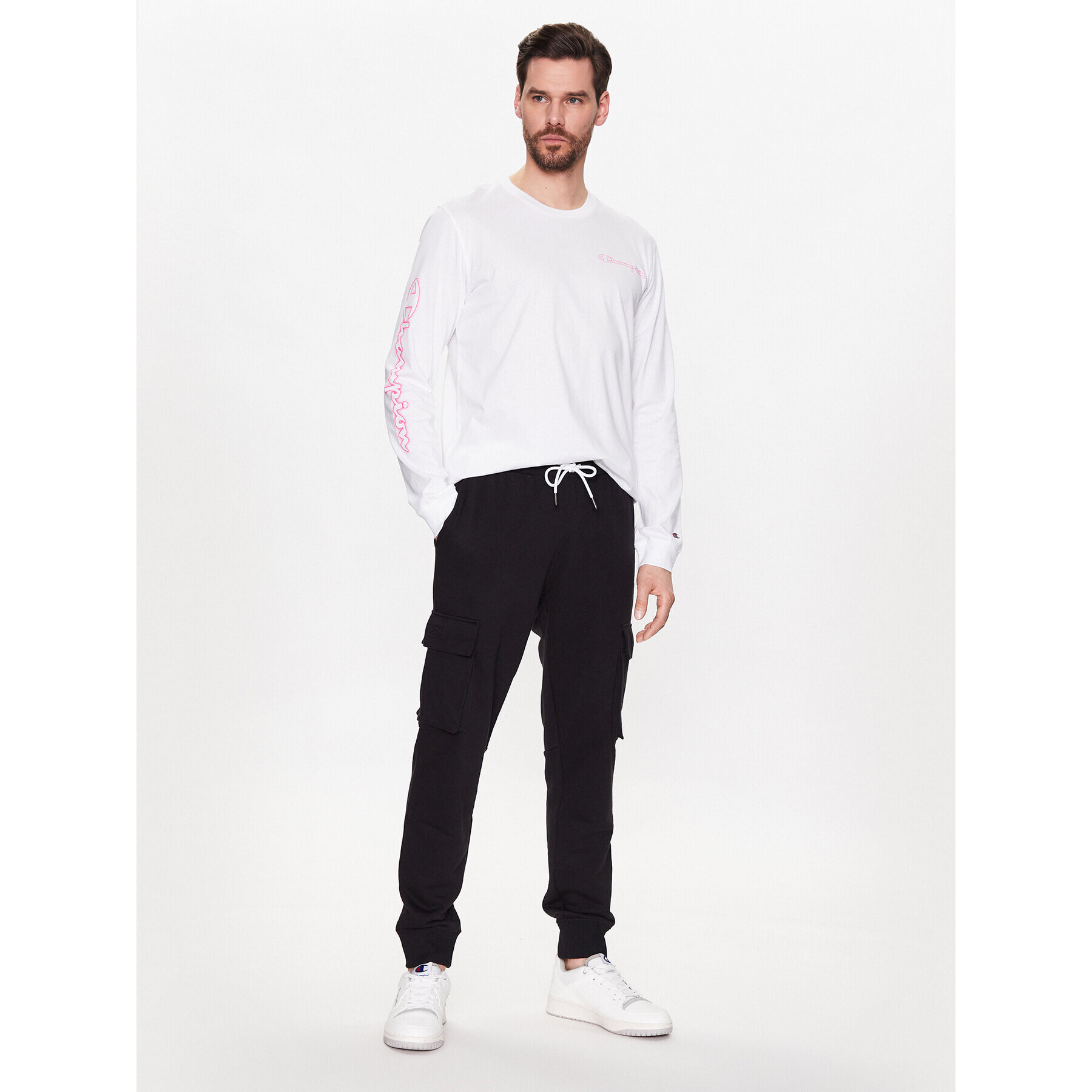 Champion S dlouhým rukávem 218485 Bílá Regular Fit - Pepit.cz