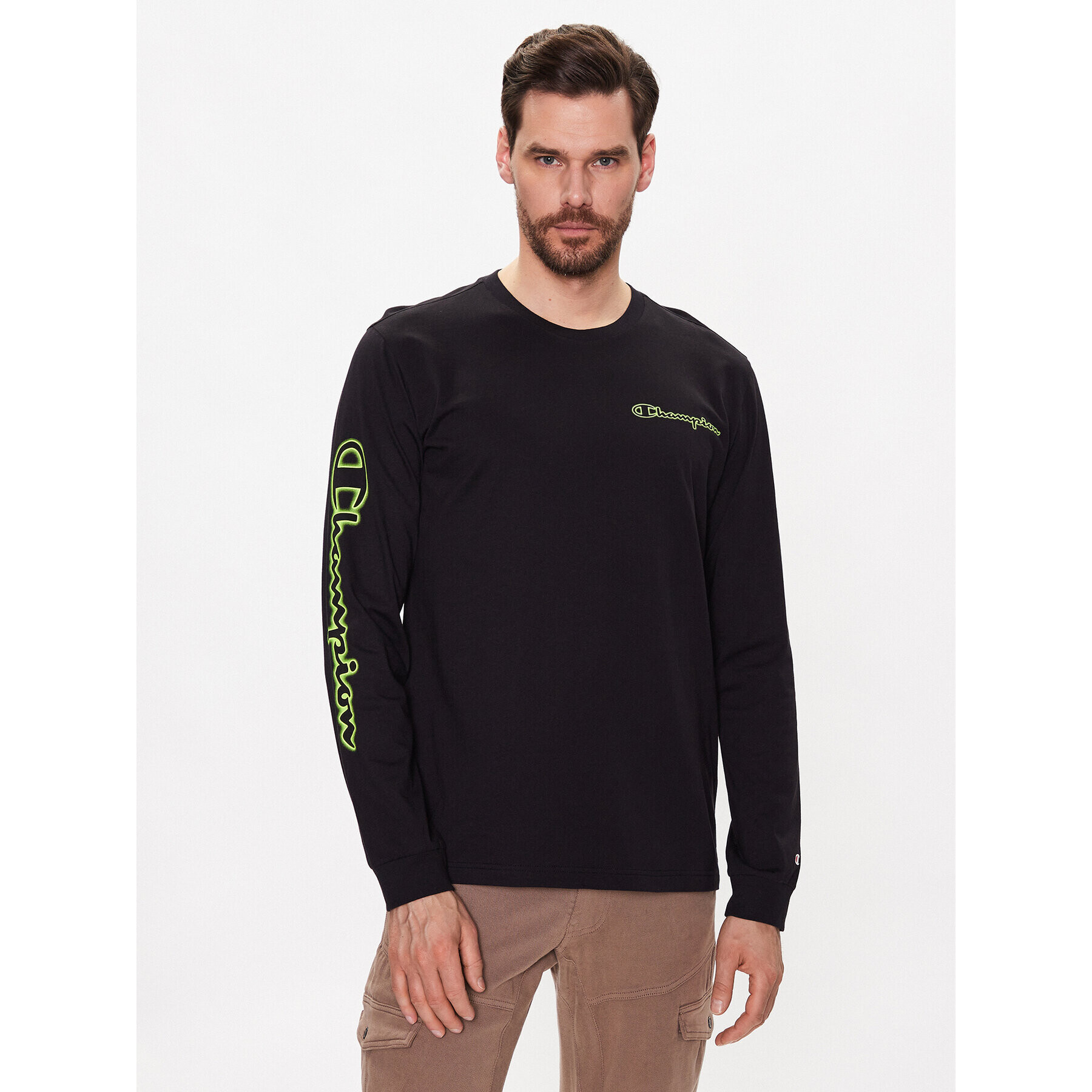 Champion S dlouhým rukávem 218485 Černá Regular Fit - Pepit.cz