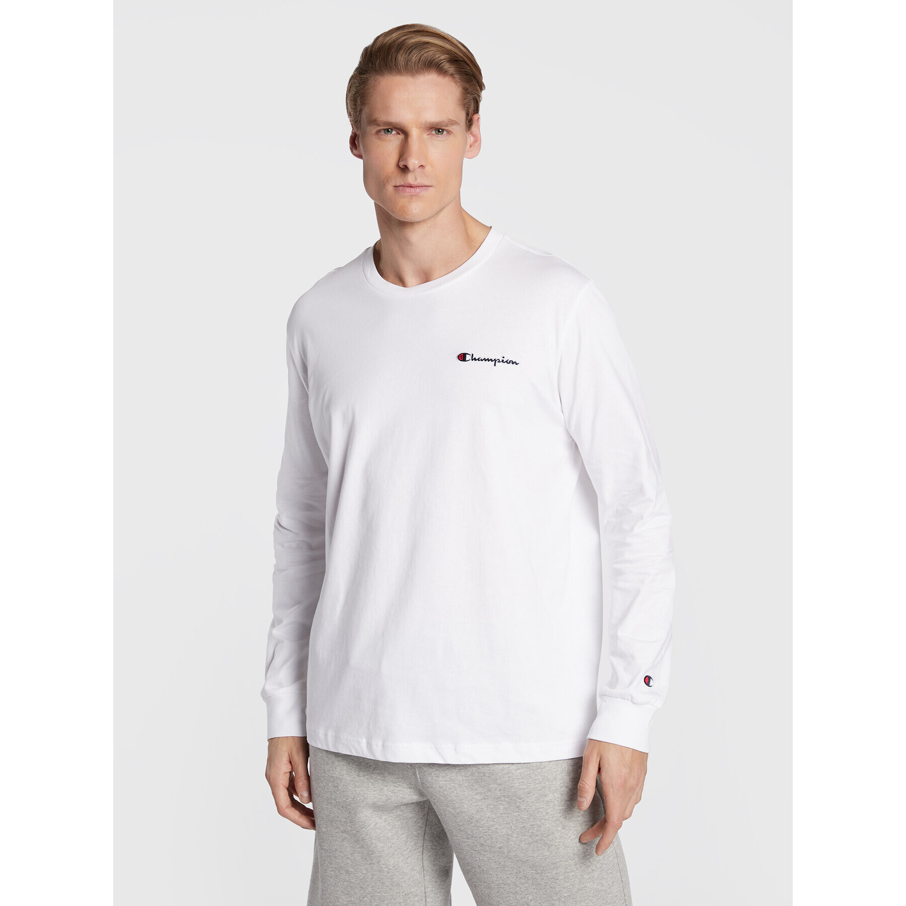 Champion S dlouhým rukávem Crewneck 217868 Bílá Regular Fit - Pepit.cz