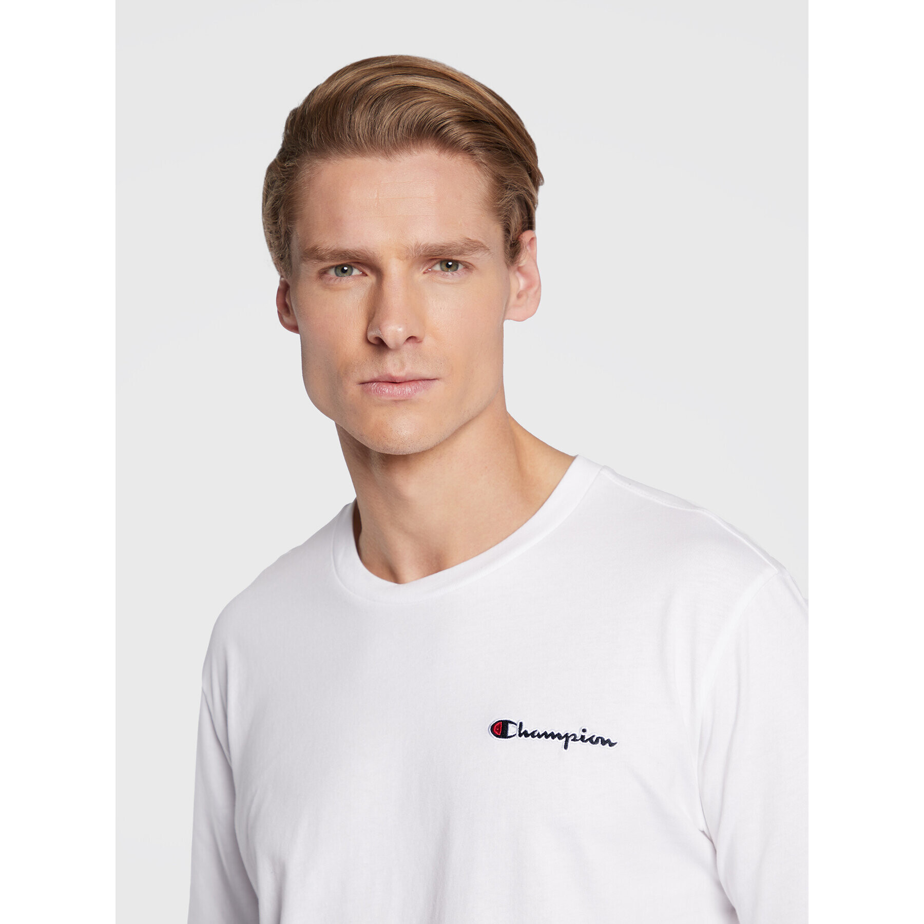 Champion S dlouhým rukávem Crewneck 217868 Bílá Regular Fit - Pepit.cz