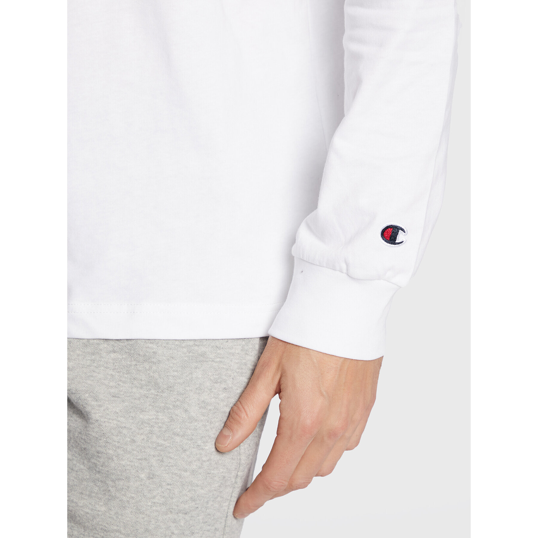 Champion S dlouhým rukávem Crewneck 217868 Bílá Regular Fit - Pepit.cz