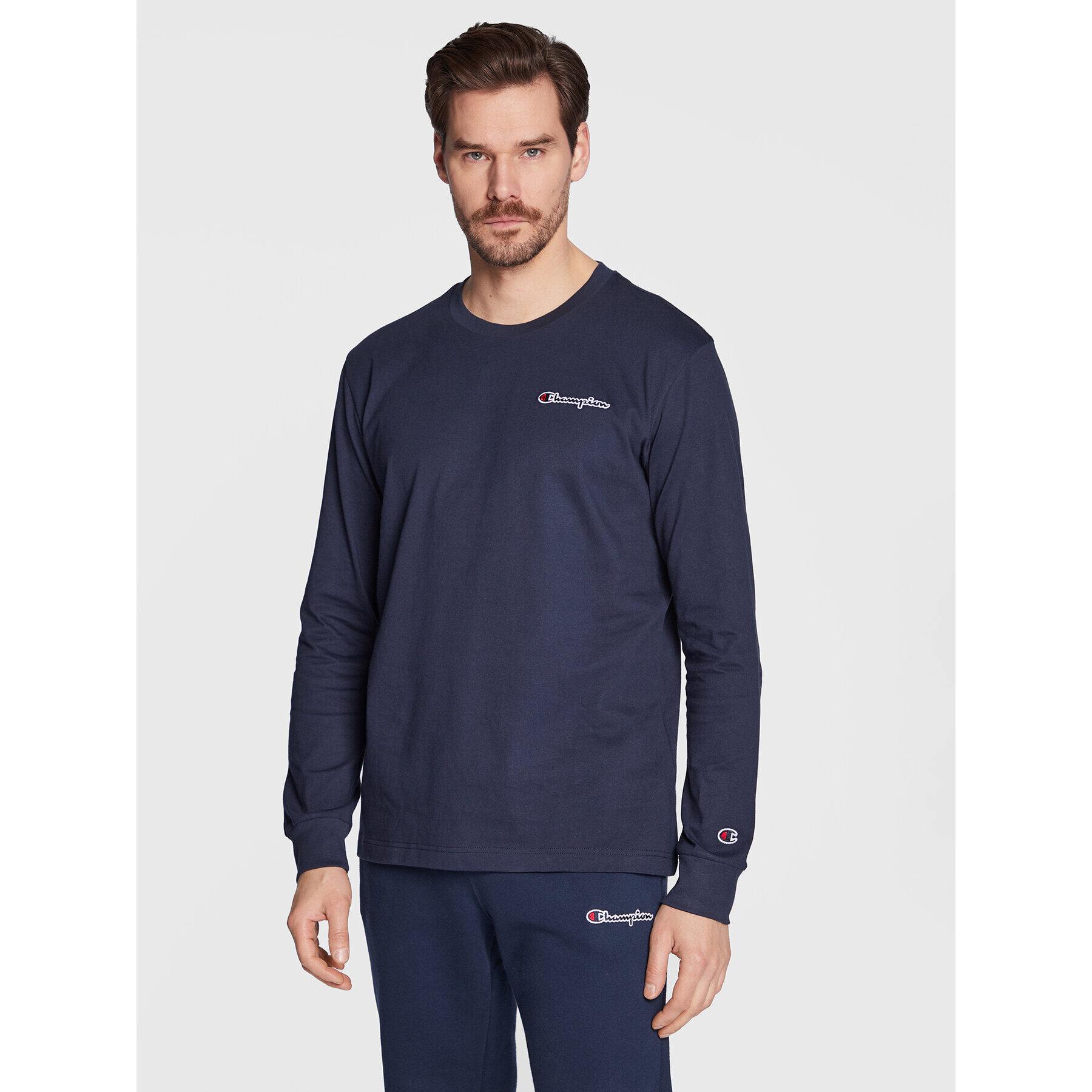 Champion S dlouhým rukávem Crewneck 217868 Tmavomodrá Regular Fit - Pepit.cz