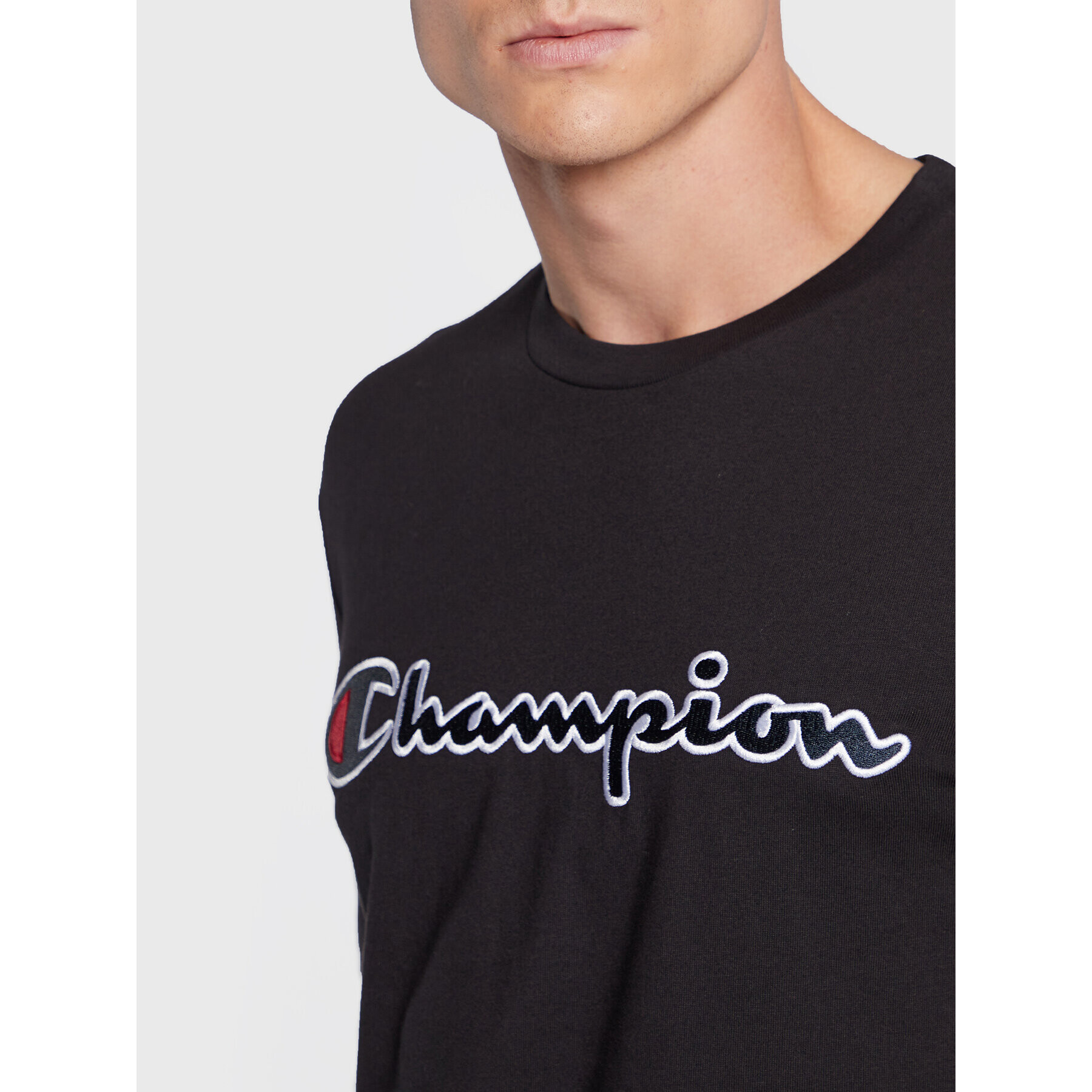 Champion S dlouhým rukávem Script Logo 217861 Černá Regular Fit - Pepit.cz