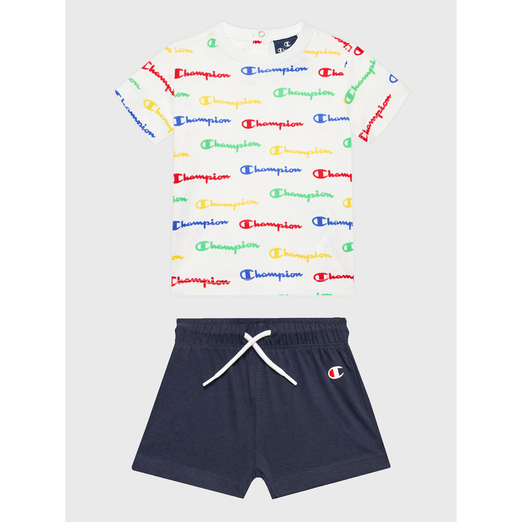 Champion Sada T-shirt a šortky 306303 Tmavomodrá Regular Fit - Pepit.cz