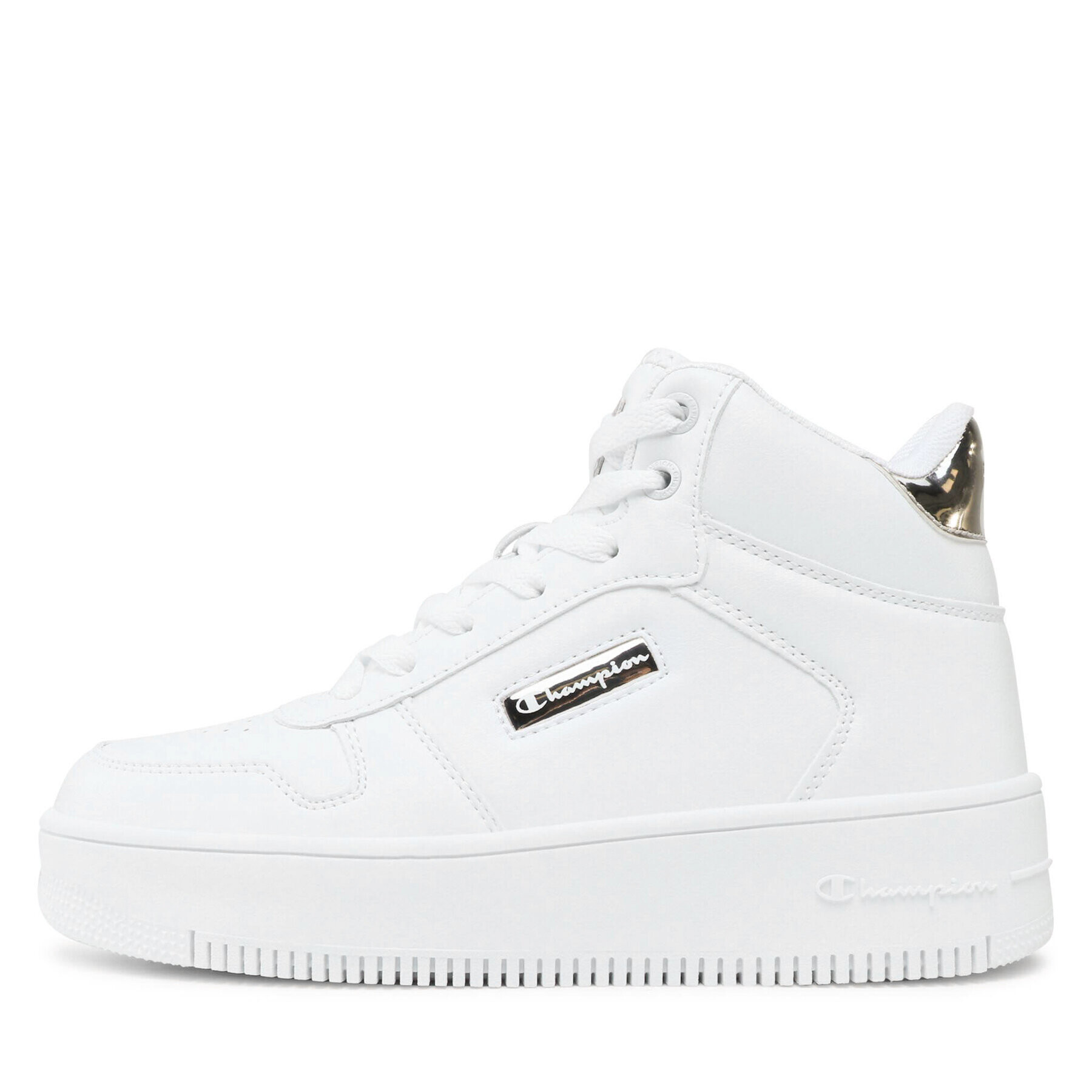 Champion Sneakersy Mid Cut Shoe Rebound Platform Mid Metal S11607-WW001 Bílá - Pepit.cz