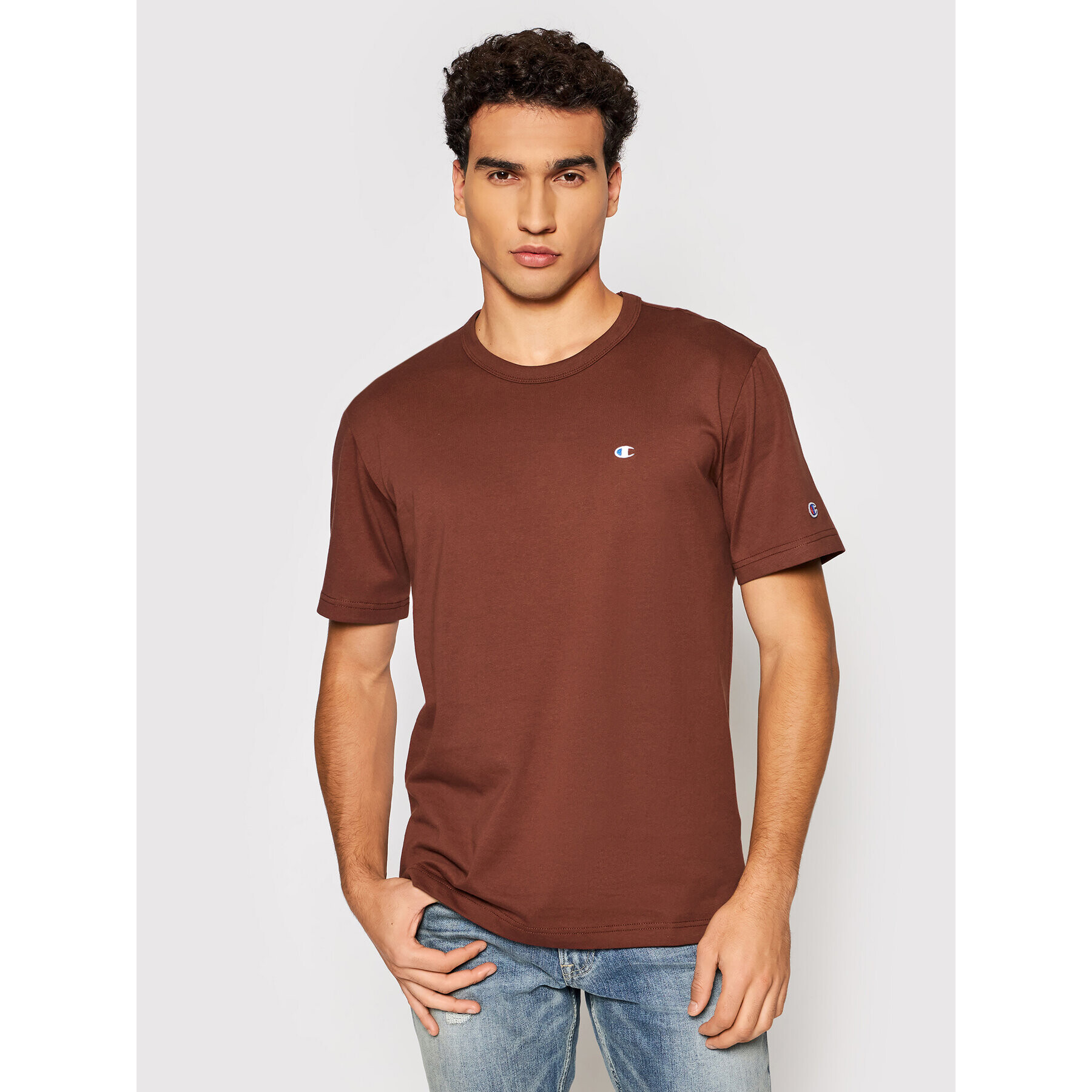 Champion T-Shirt 216545 Hnědá Regular Fit - Pepit.cz