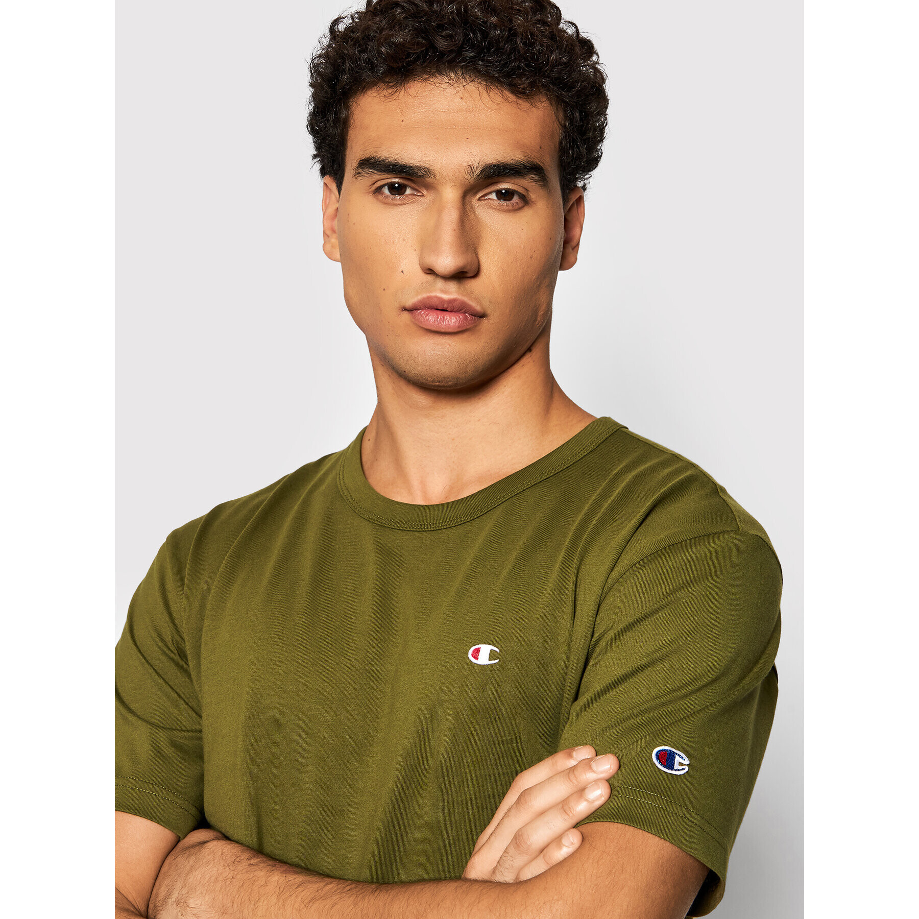 Champion T-Shirt 216545 Zelená Regular Fit - Pepit.cz